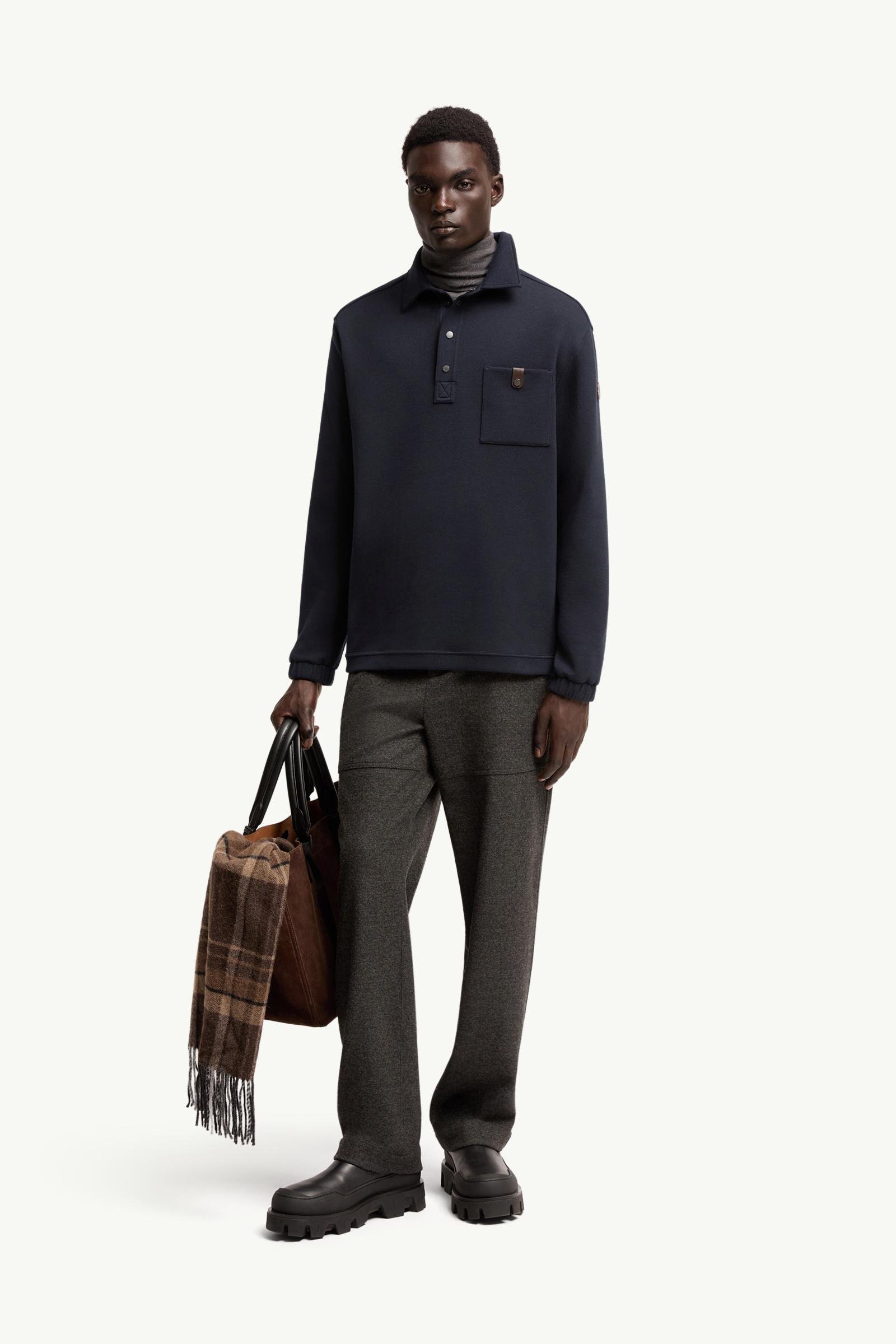 Cotton Long Sleeve Polo Shirt