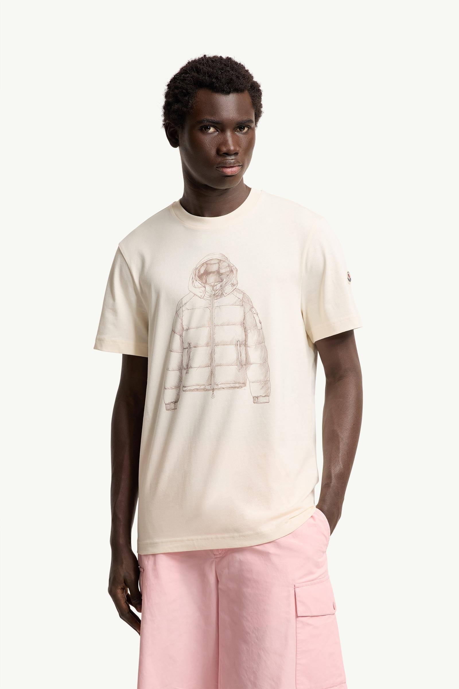 Down Jacket Print Cotton T-Shirt - 图片 4