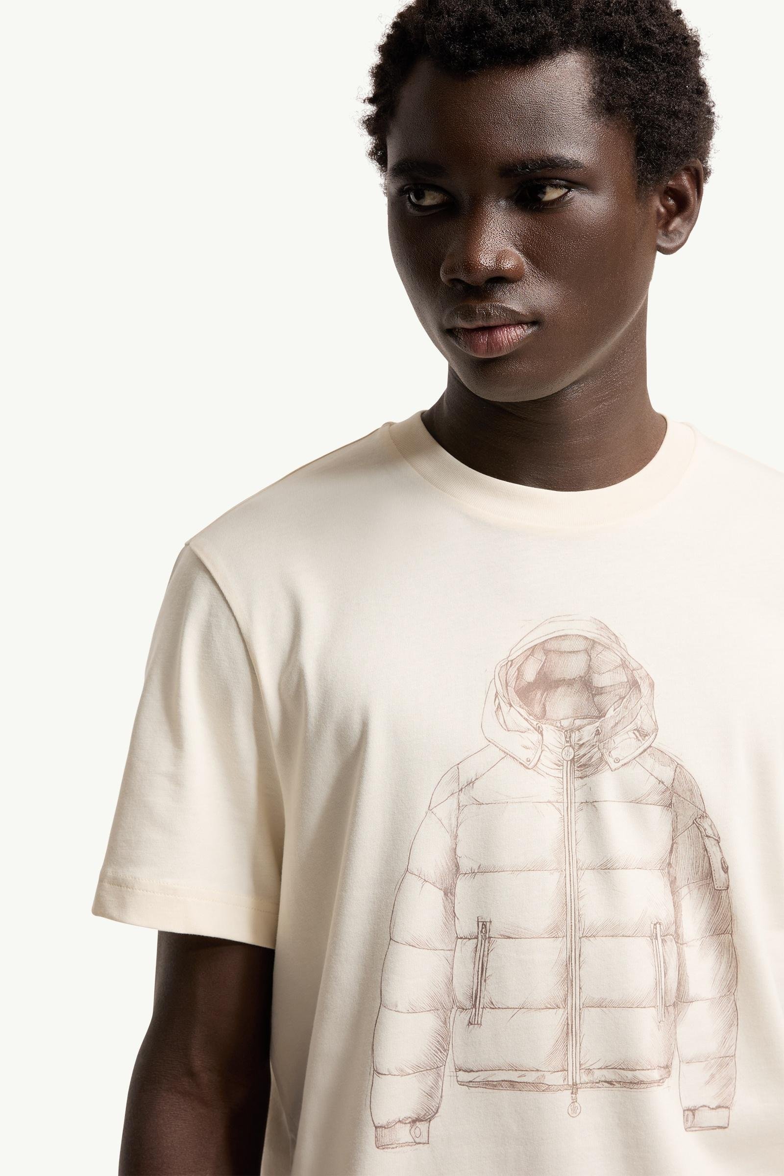 Down Jacket Print Cotton T-Shirt - 图片 6