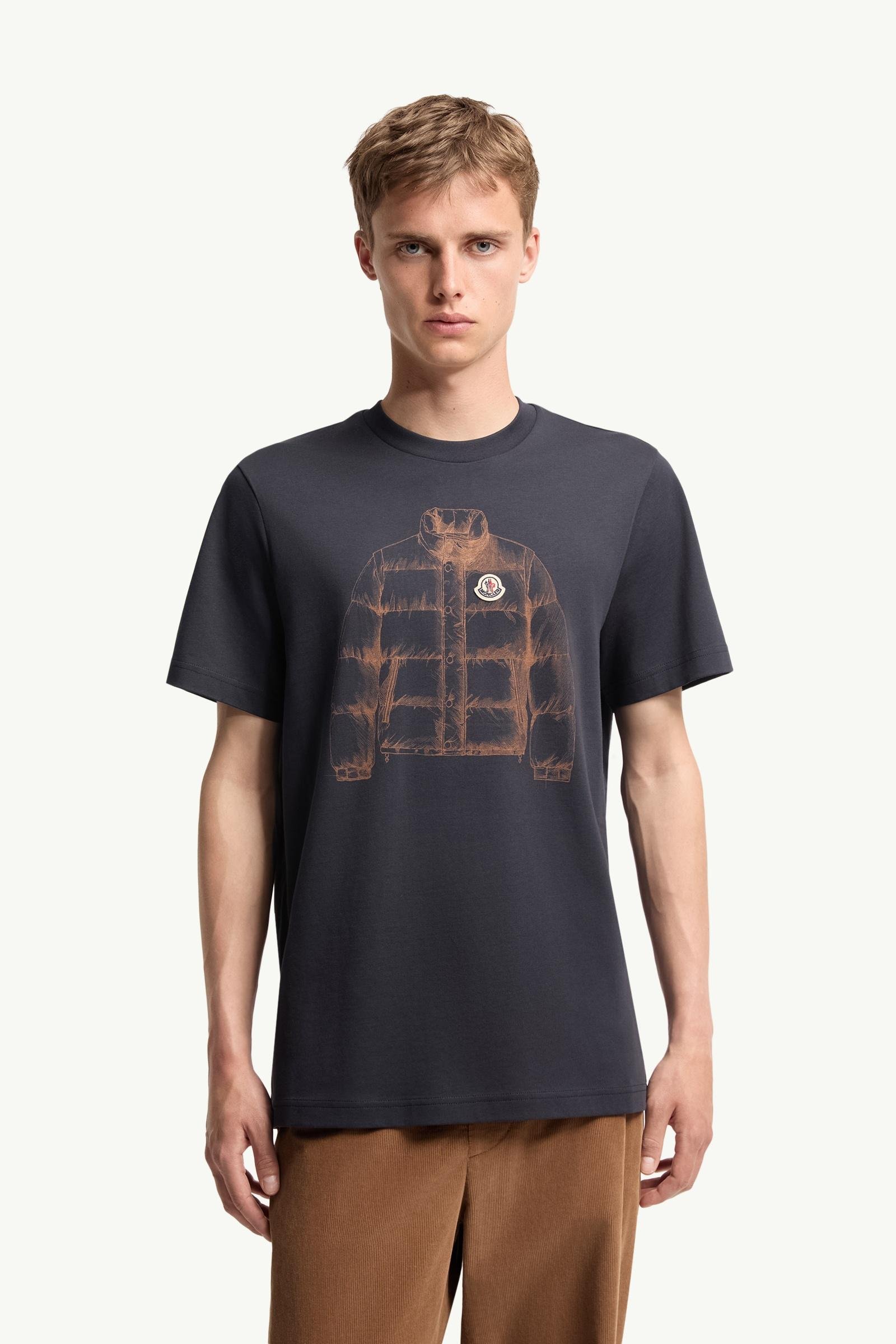 Down Jacket Print Cotton T-Shirt - 图片 4