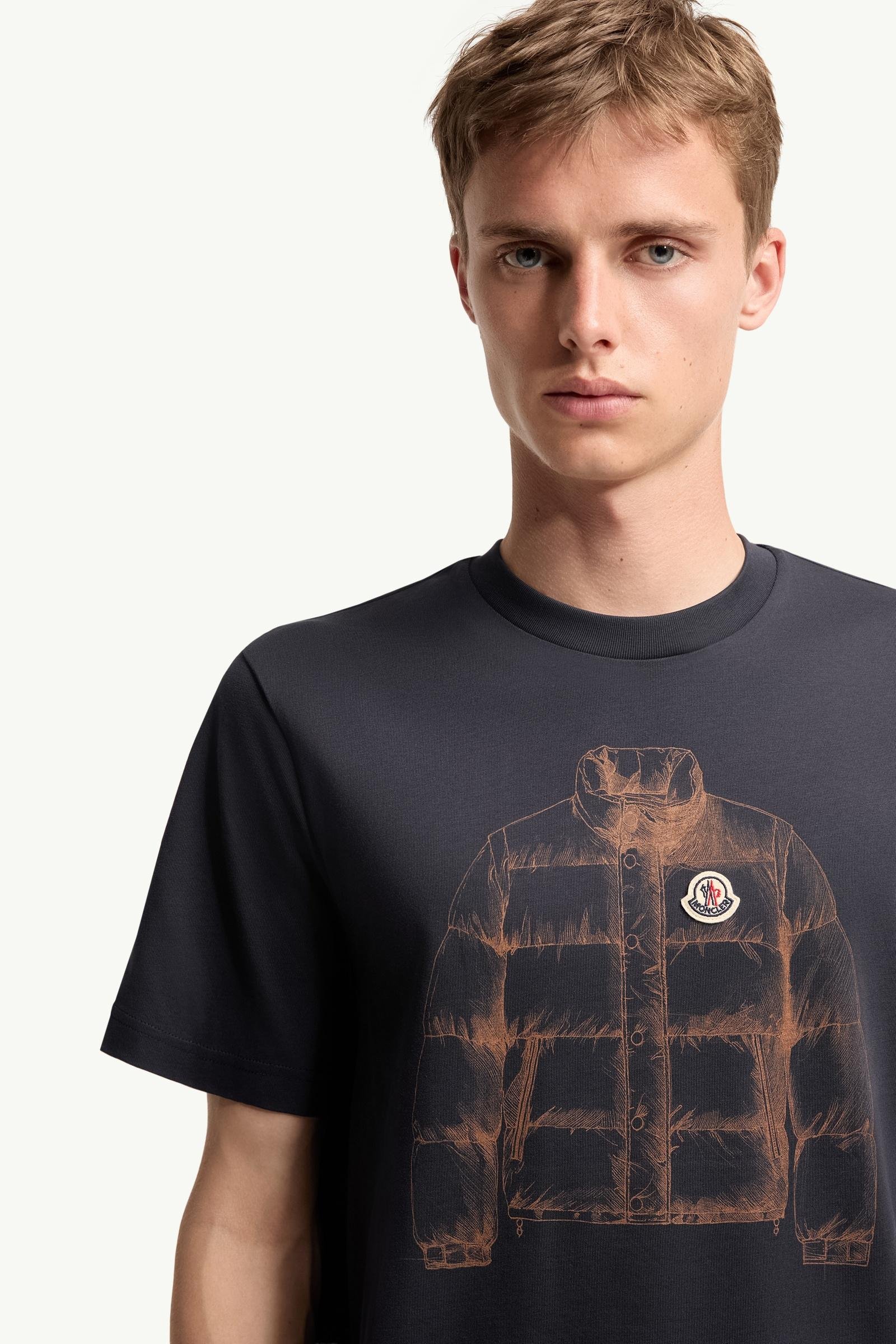 Down Jacket Print Cotton T-Shirt - 图片 6