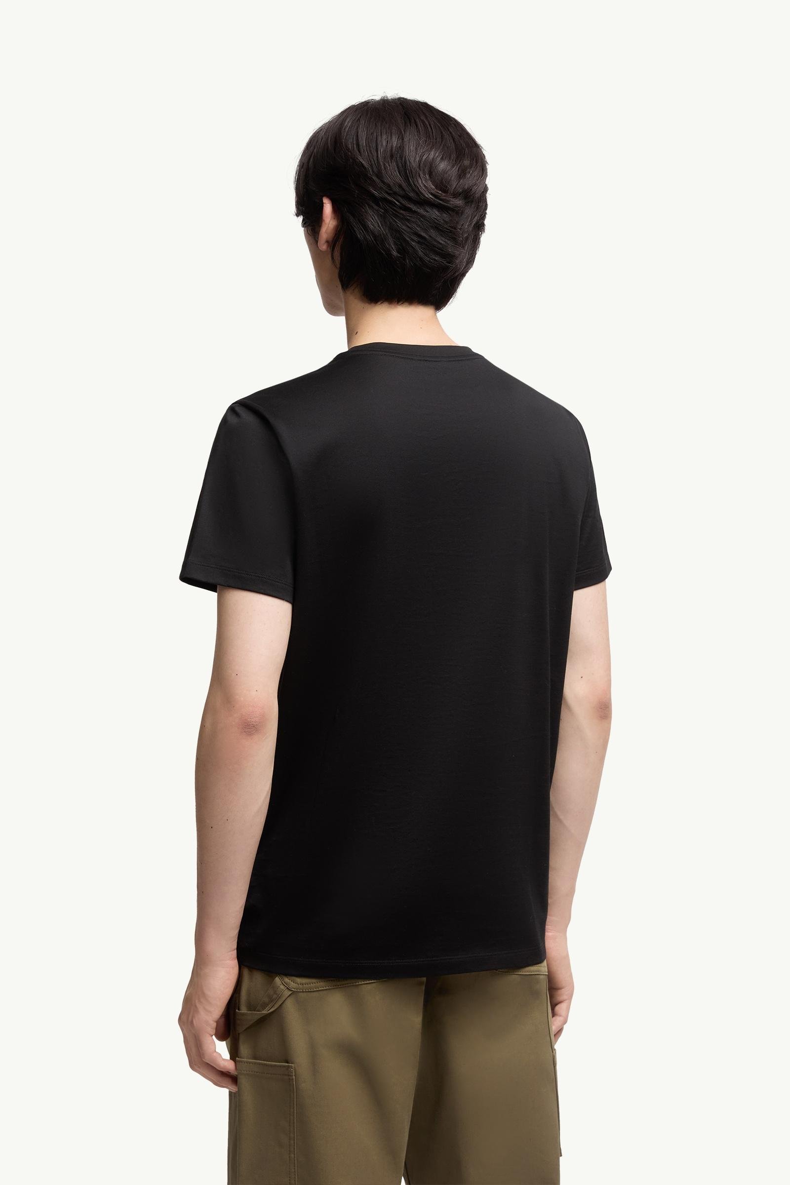 Double Logo Patch Cotton T-Shirt - 图片 5