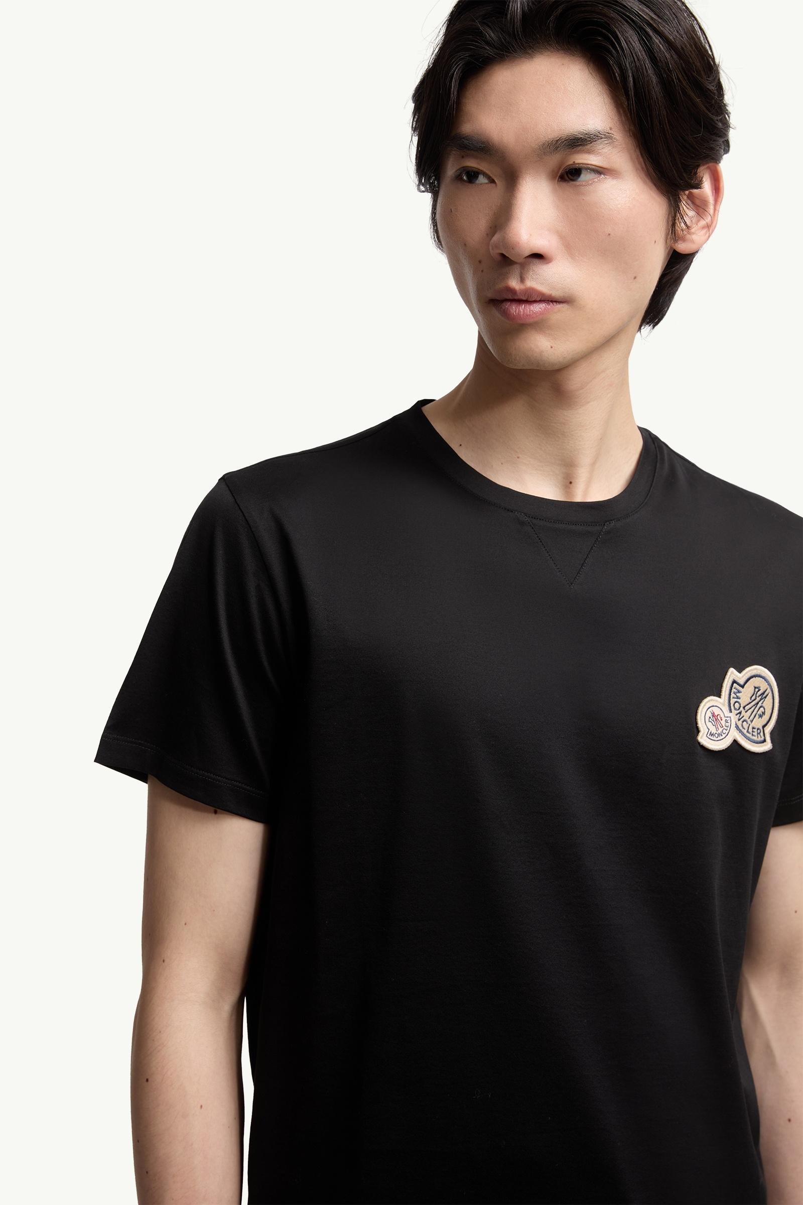 Double Logo Patch Cotton T-Shirt - 图片 6