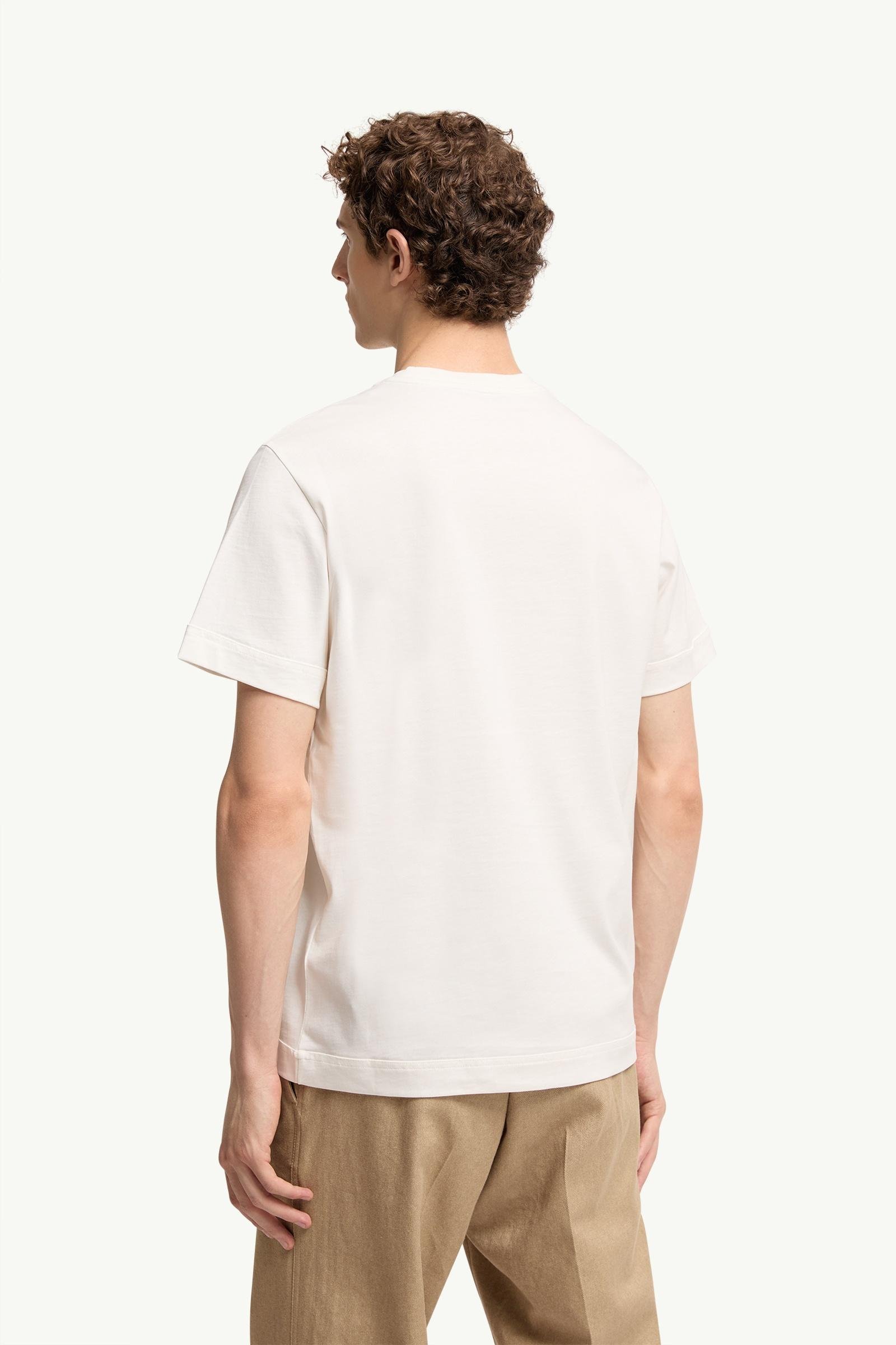 Double Leather Logo Cotton T-Shirt - 图片 5