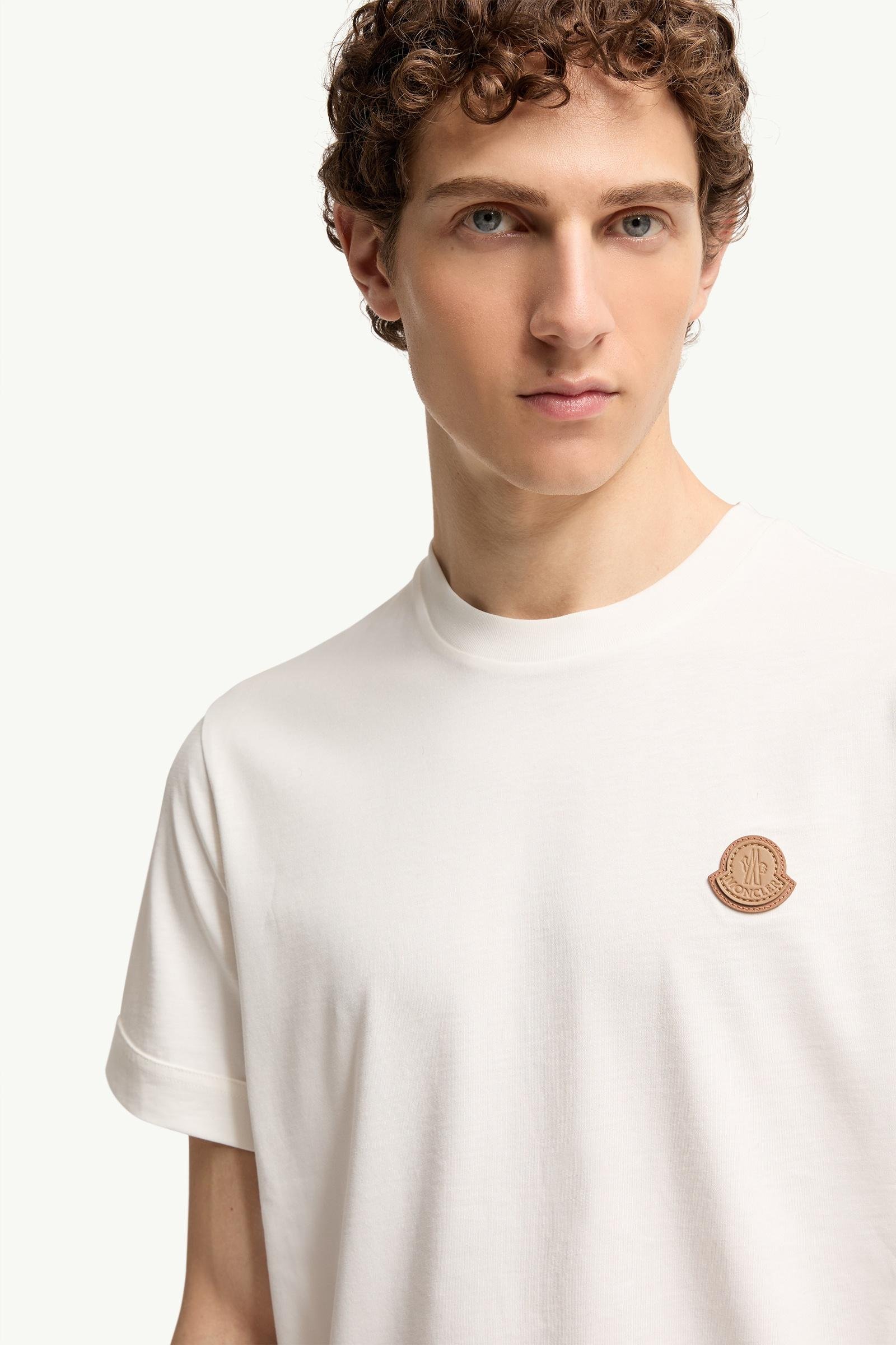 Double Leather Logo Cotton T-Shirt - 图片 6