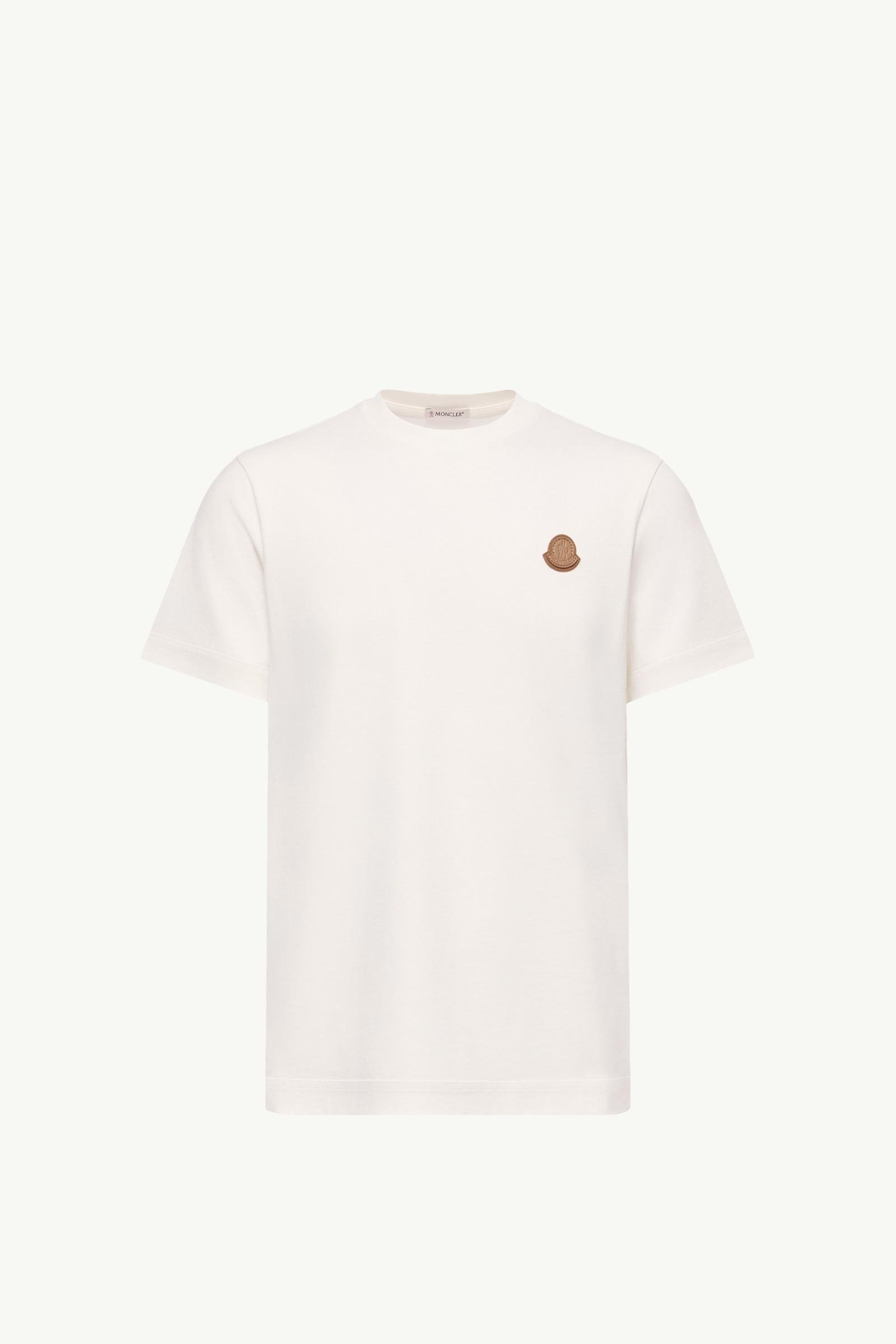 Double Leather Logo Cotton T-Shirt - 图片 3