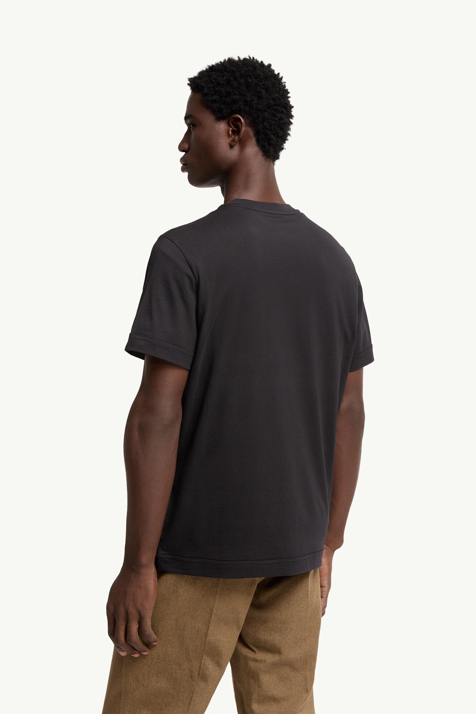 Double Leather Logo Cotton T-Shirt - 图片 5