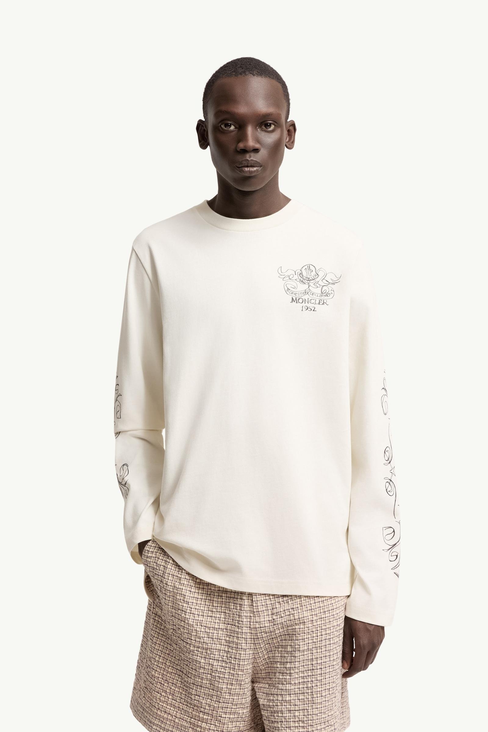 Logo Motif Cotton Long Sleeve T-Shirt - 图片 4
