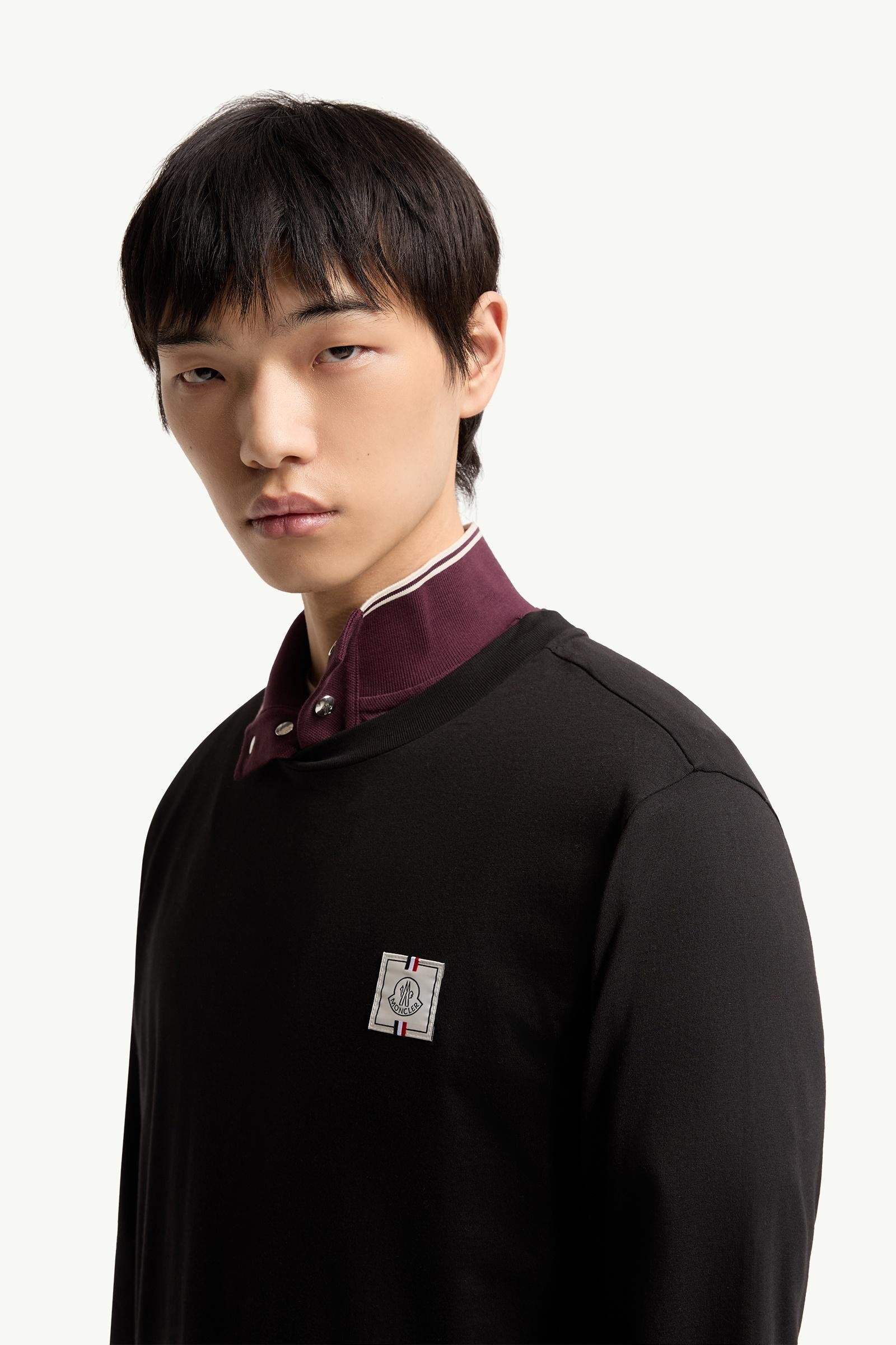 Alternative view of Tricolour Logo Long Sleeve Cotton T-Shirt