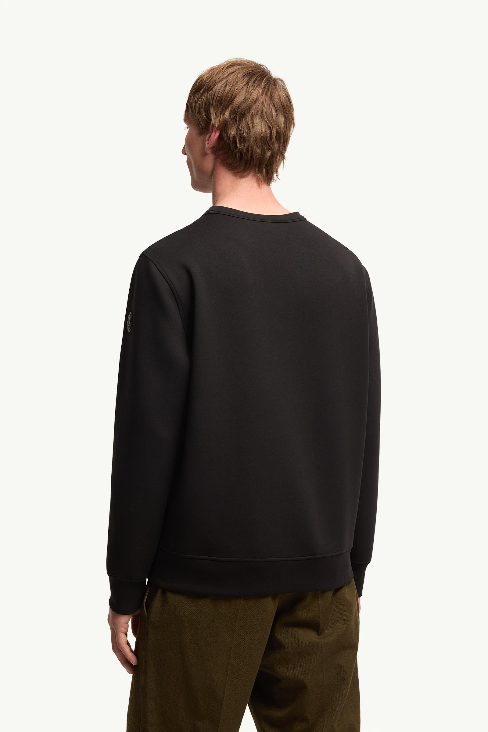 Leather Logo Tag Cotton Blend Sweatshirt - 图片 5