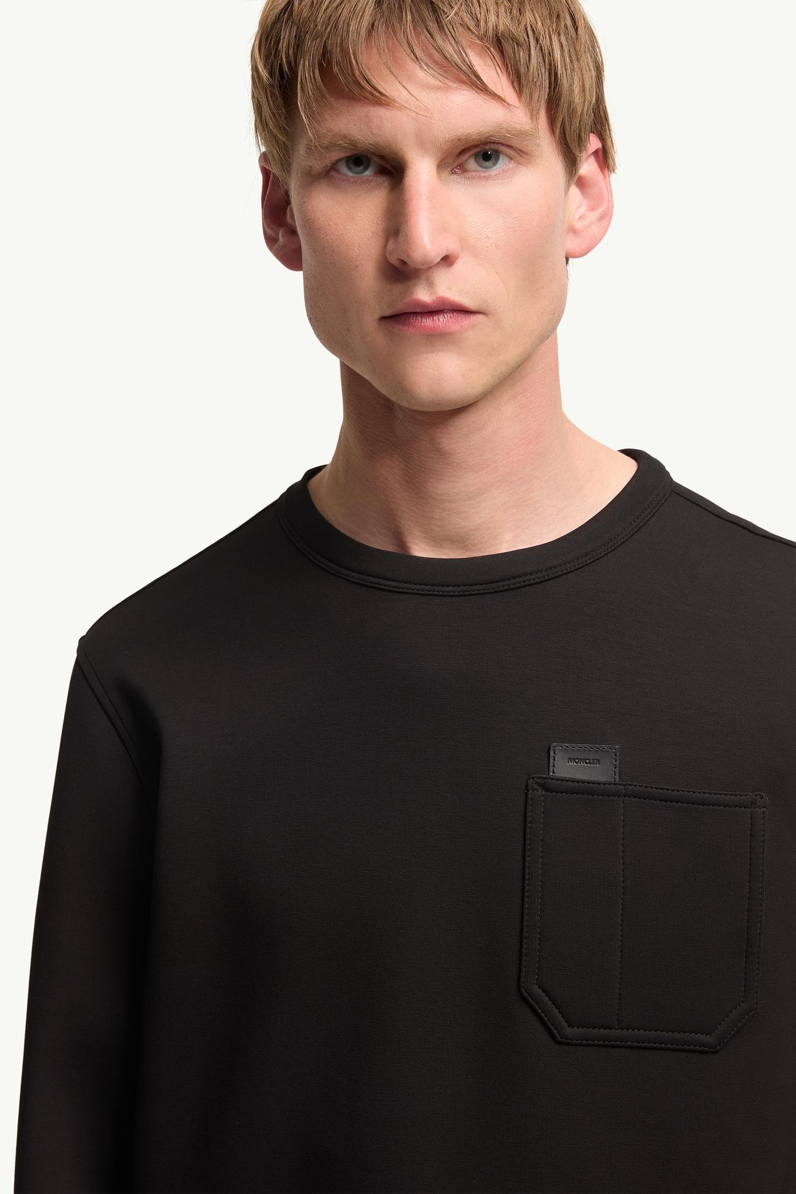Leather Logo Tag Cotton Blend Sweatshirt - 图片 6