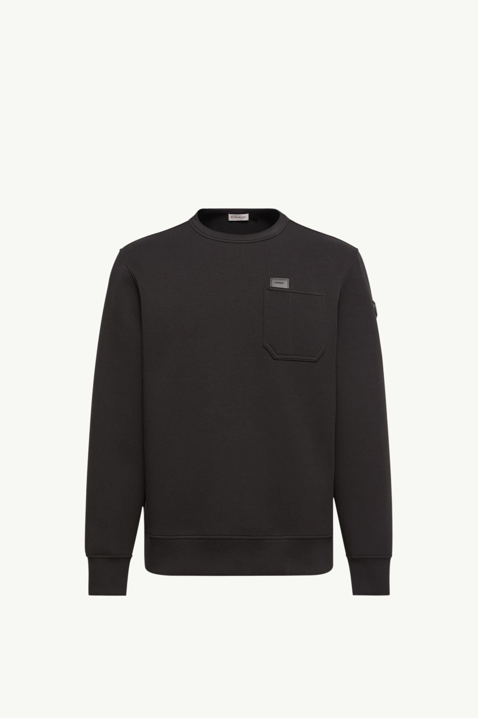Leather Logo Tag Cotton Blend Sweatshirt - 图片 3