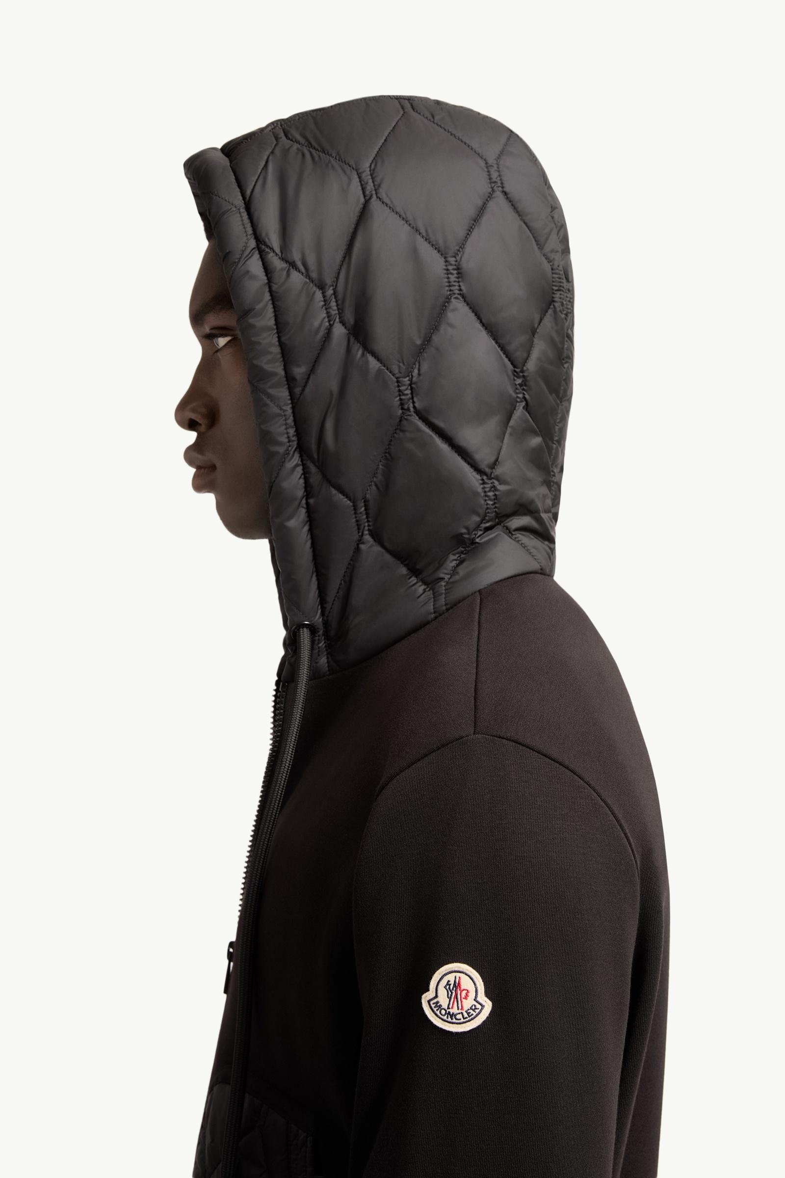 Alternative view of Diamond Quilted Cotton Blend Zip-Up Hoodie