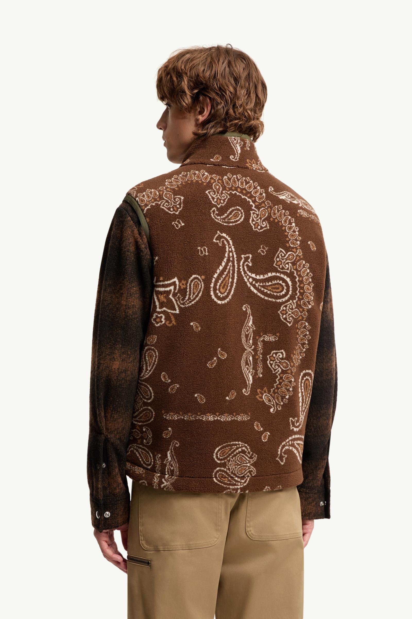 Reversible Paisley Print Padded Teddy Gilet - 图片 5