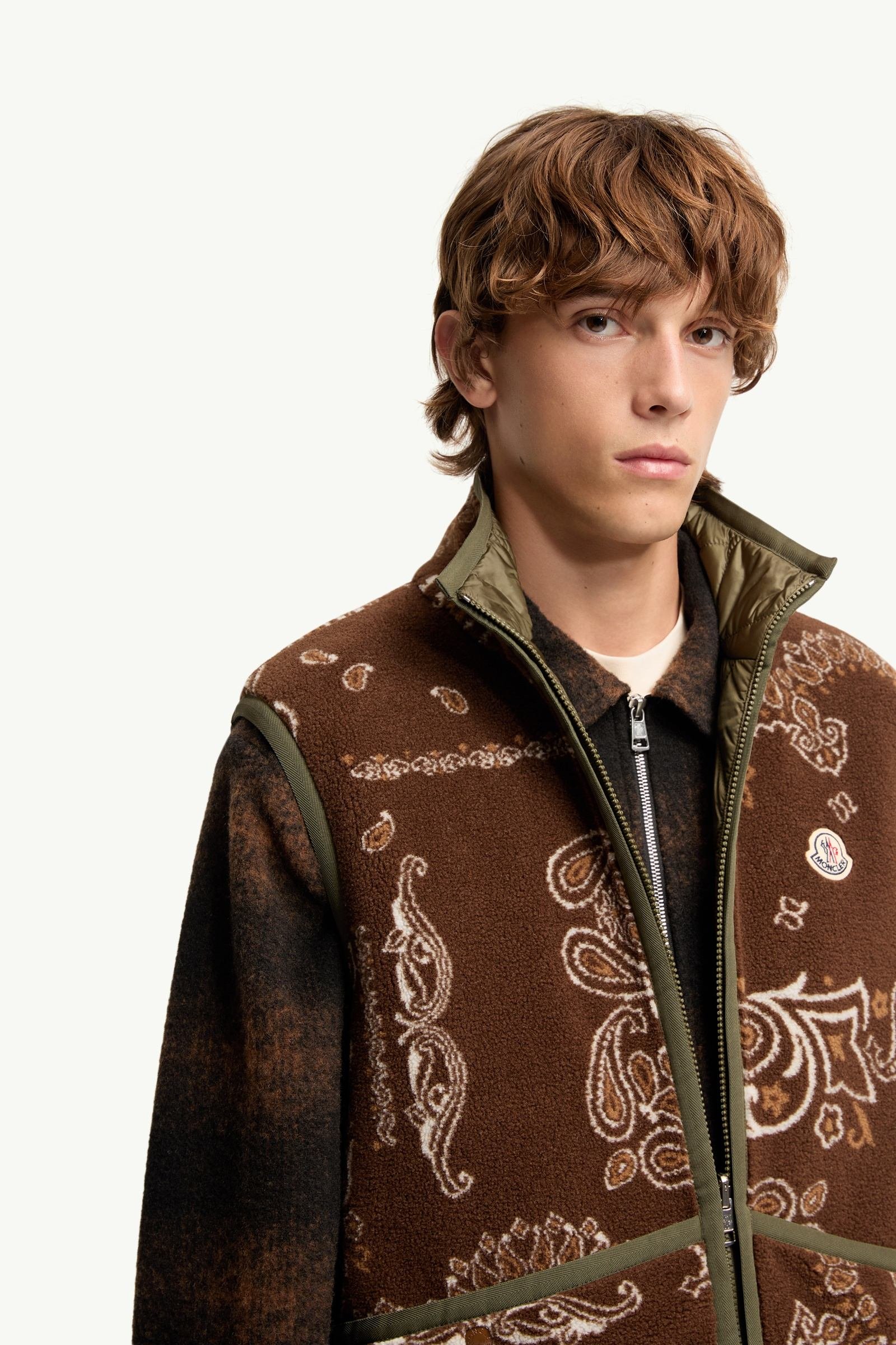 Reversible Paisley Print Padded Teddy Gilet - 图片 7