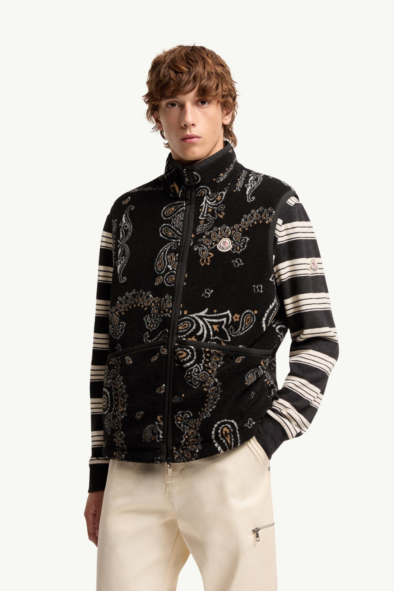 Reversible Paisley Print Padded Teddy Gilet - 图片 4