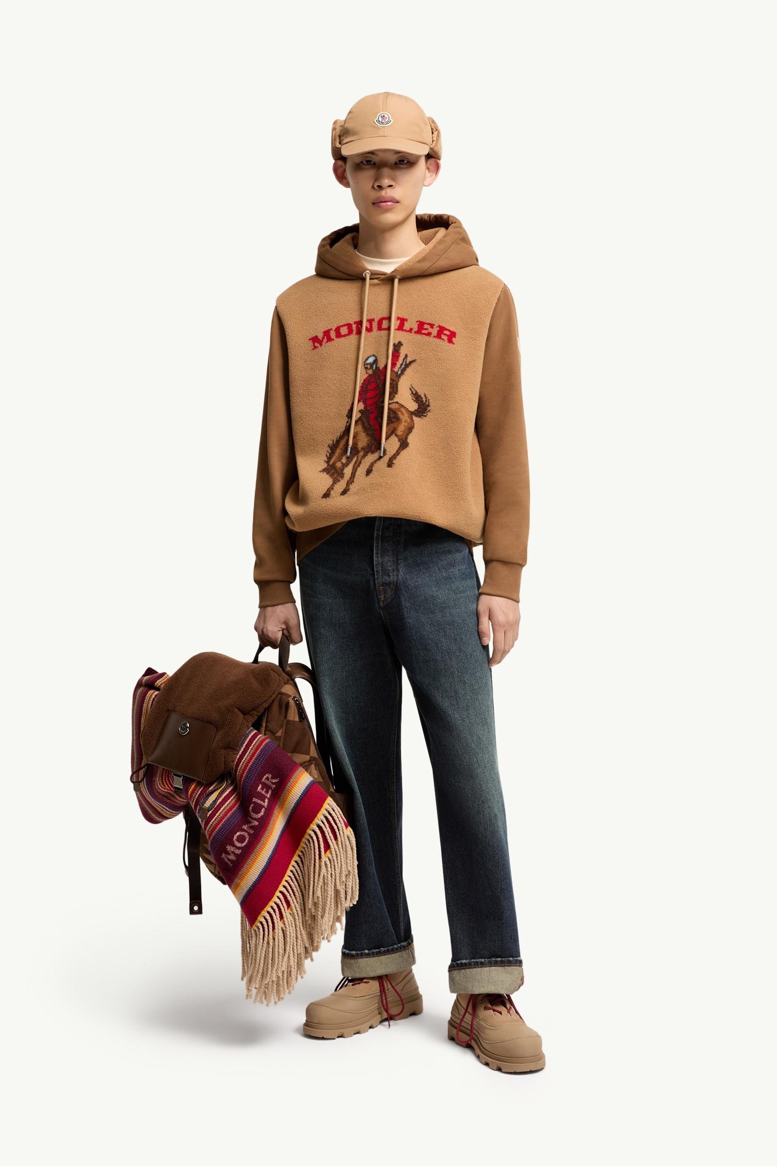 Horse Jacquard Teddy Hoodie