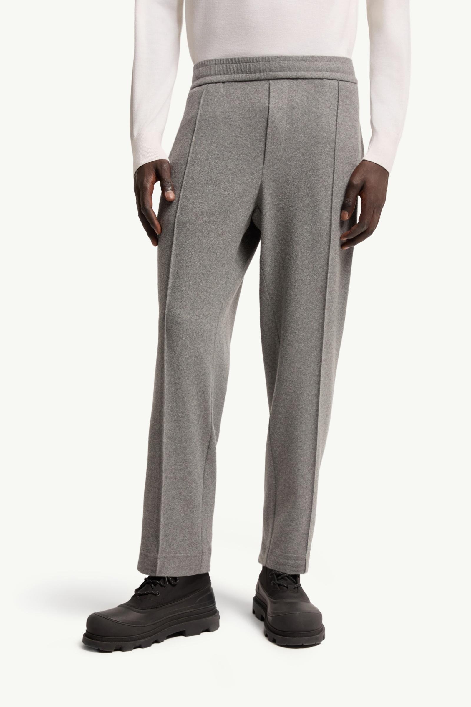 Leather Logo Flannel Trousers - 图片 4