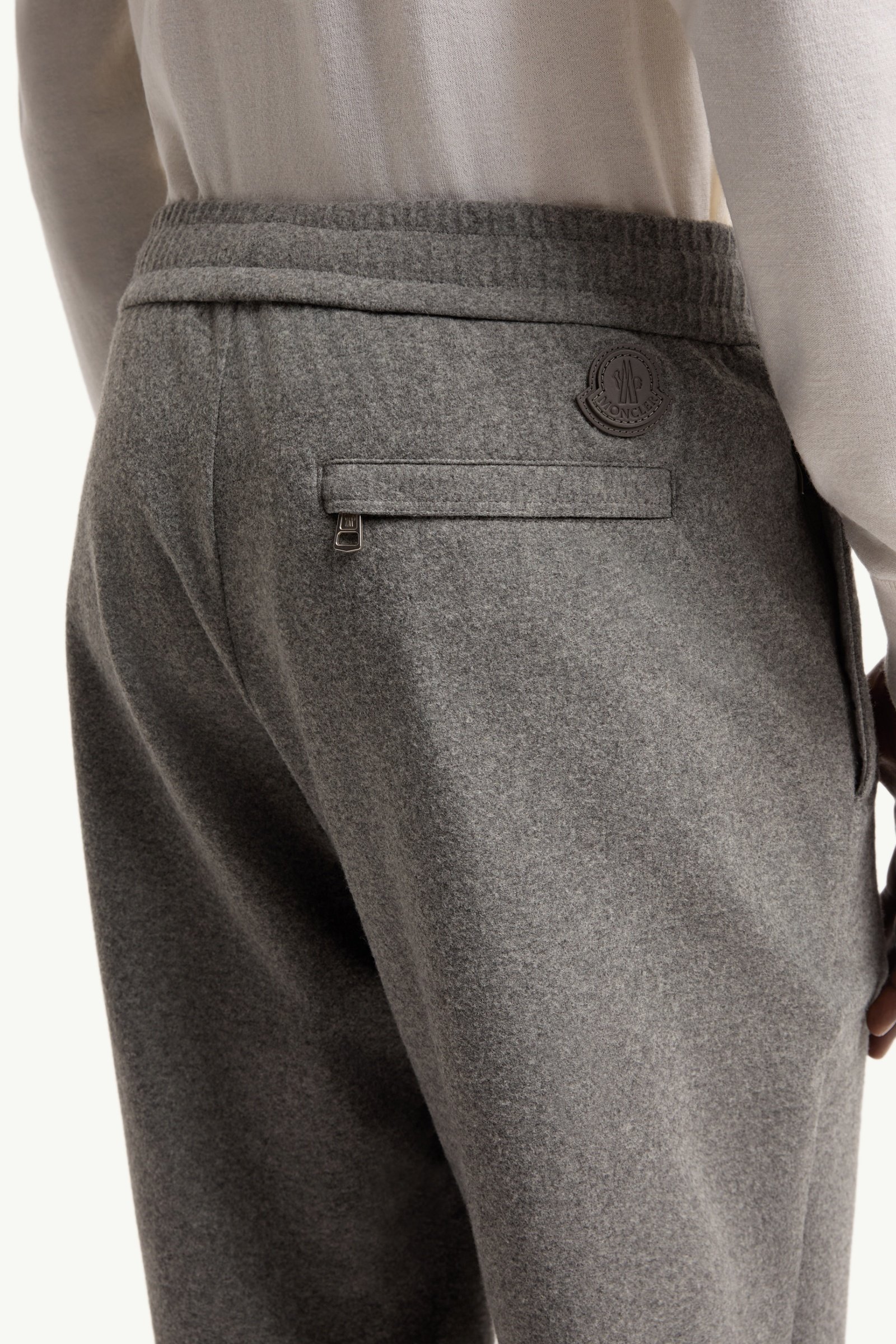 Leather Logo Flannel Trousers - 图片 6