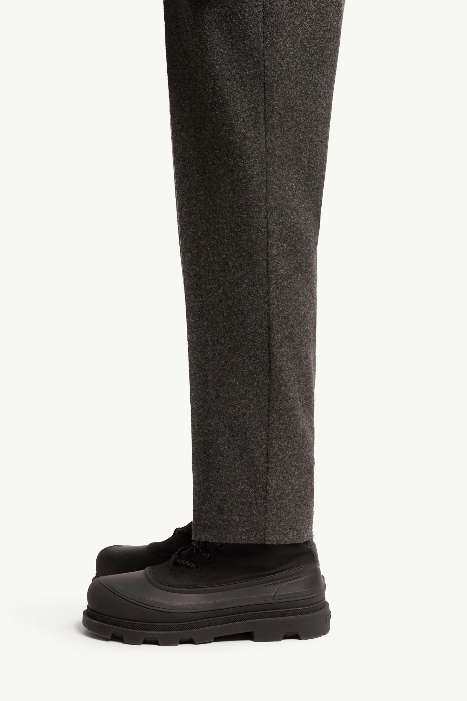 Alternative view of Leather Logo Flannel Trousers