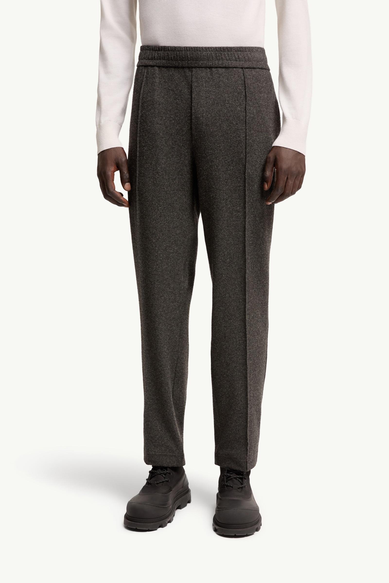 Leather Logo Flannel Trousers - 图片 4