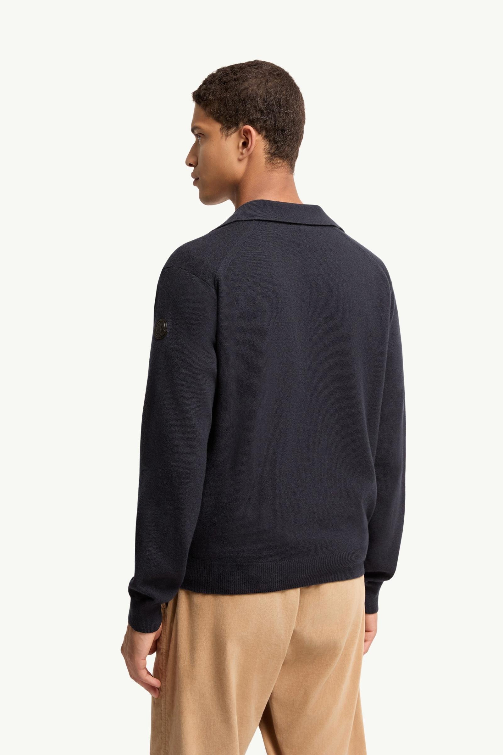 Wool & Cashmere Long Sleeve Polo Shirt - 图片 5