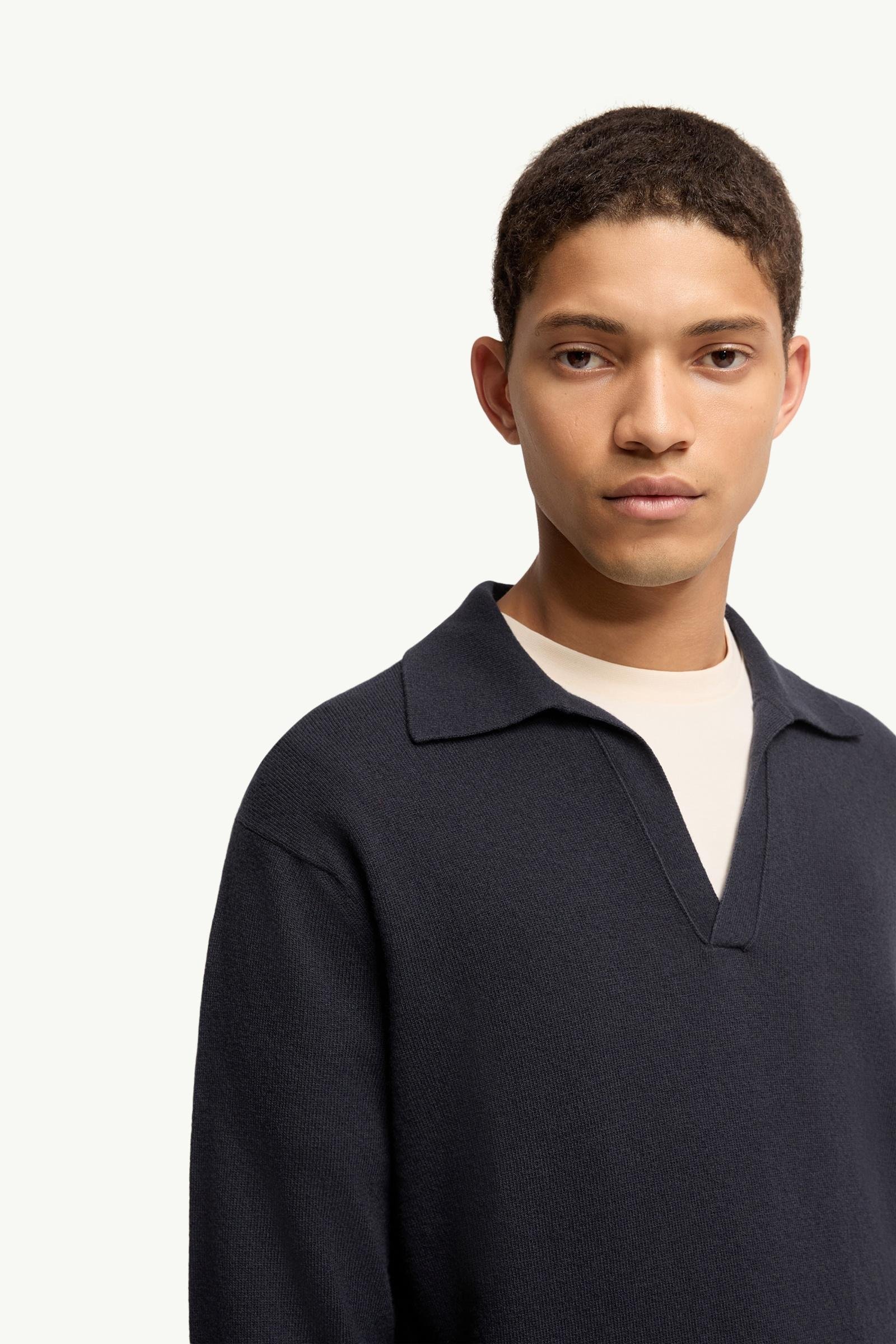 Wool & Cashmere Long Sleeve Polo Shirt - 图片 6