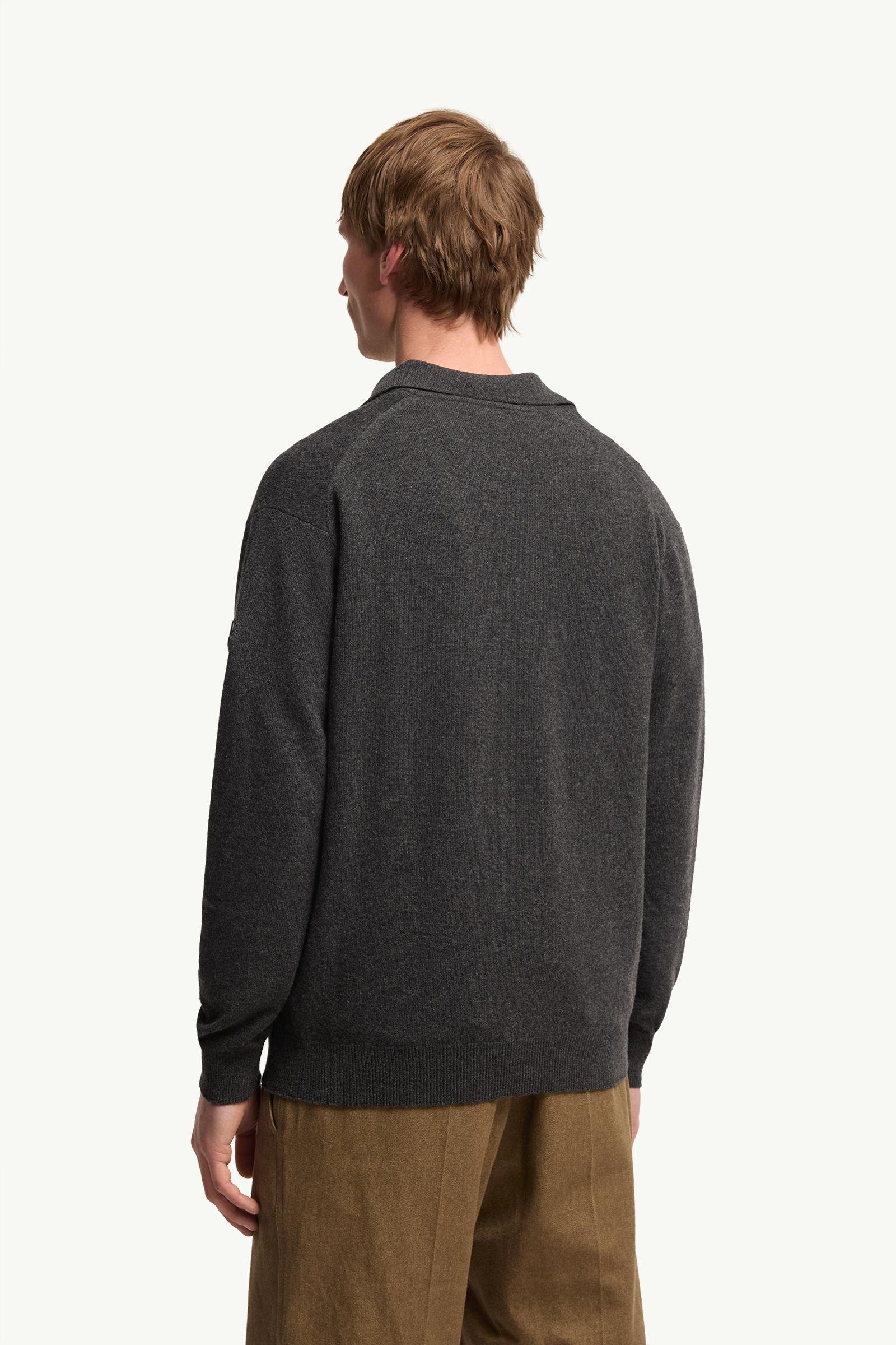 Wool & Cashmere Long Sleeve Polo Shirt - 图片 5