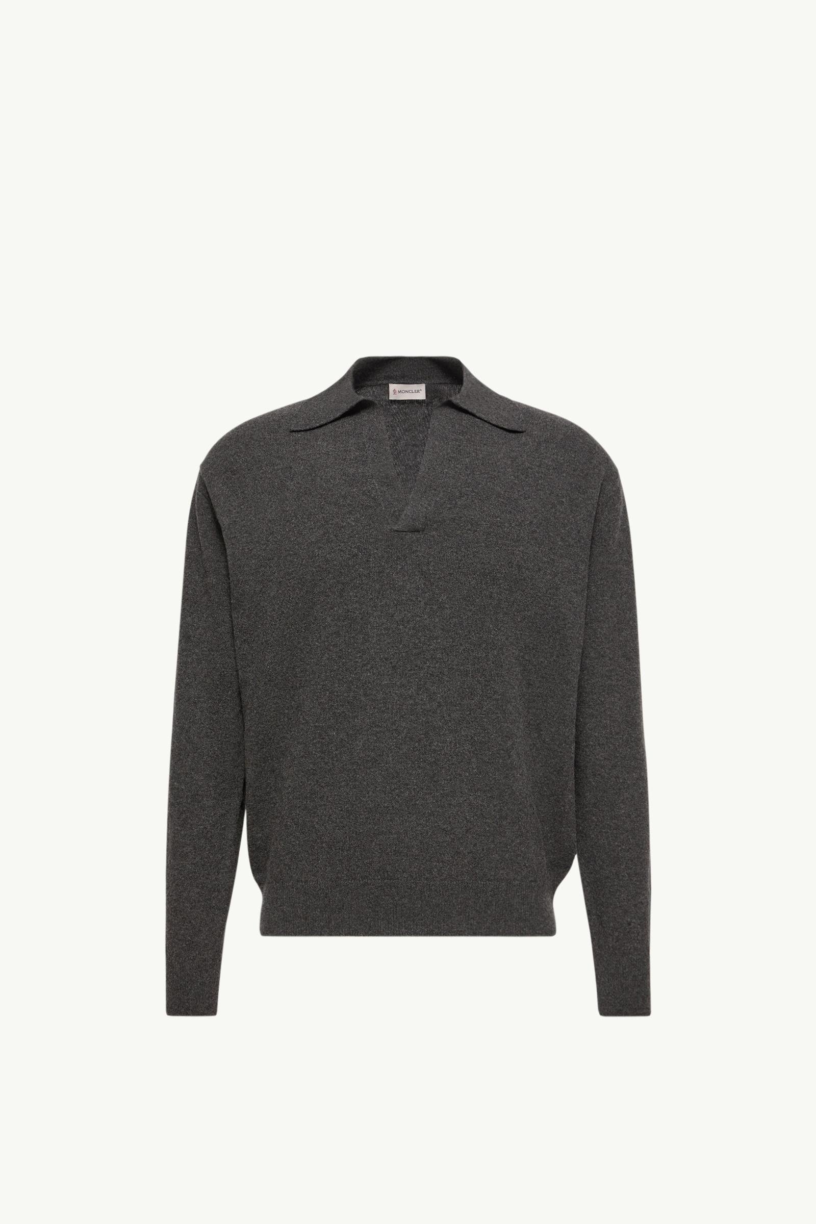 Wool & Cashmere Long Sleeve Polo Shirt - 图片 3