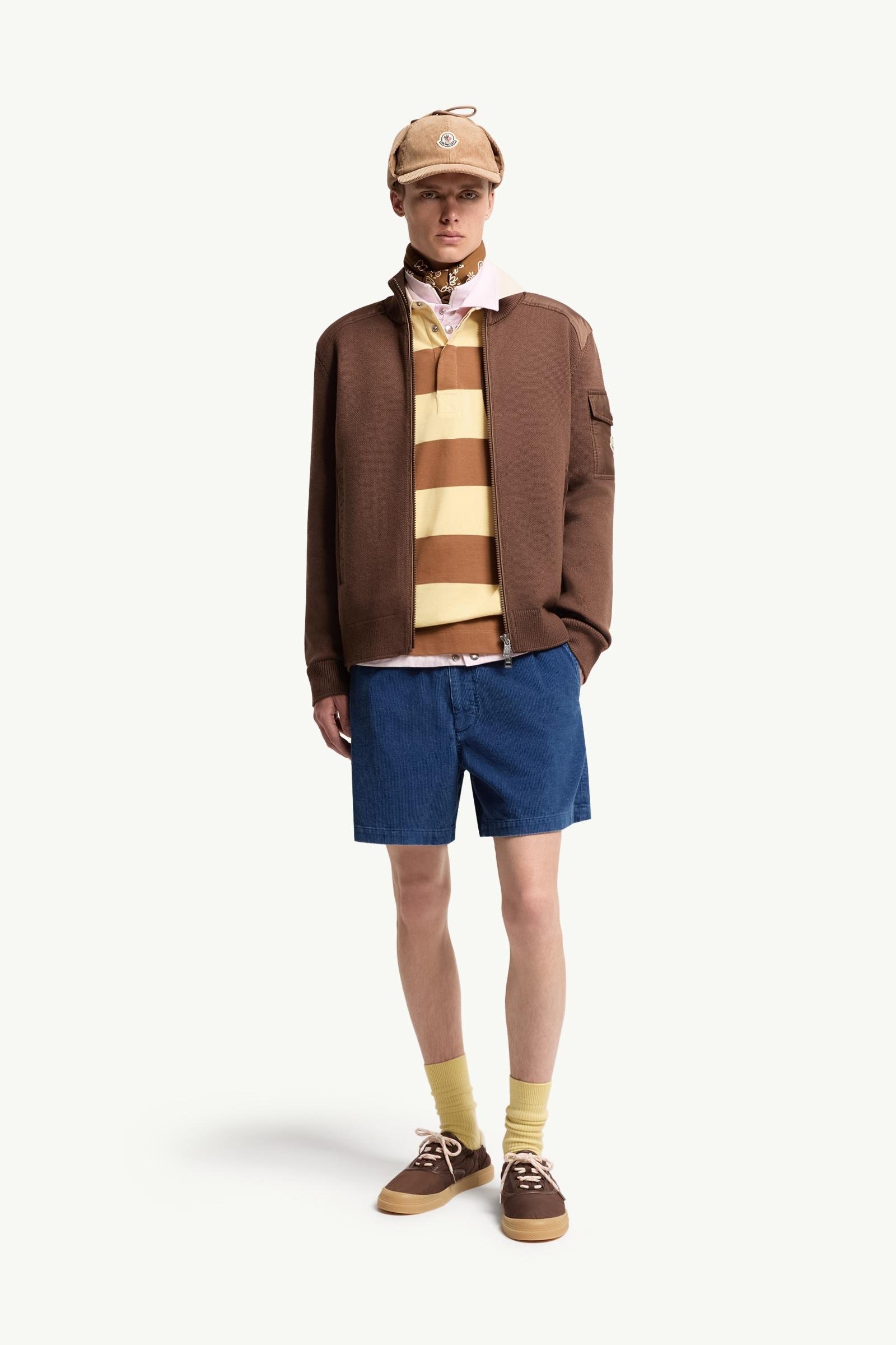 Padded Wool Zip-Up Cardigan