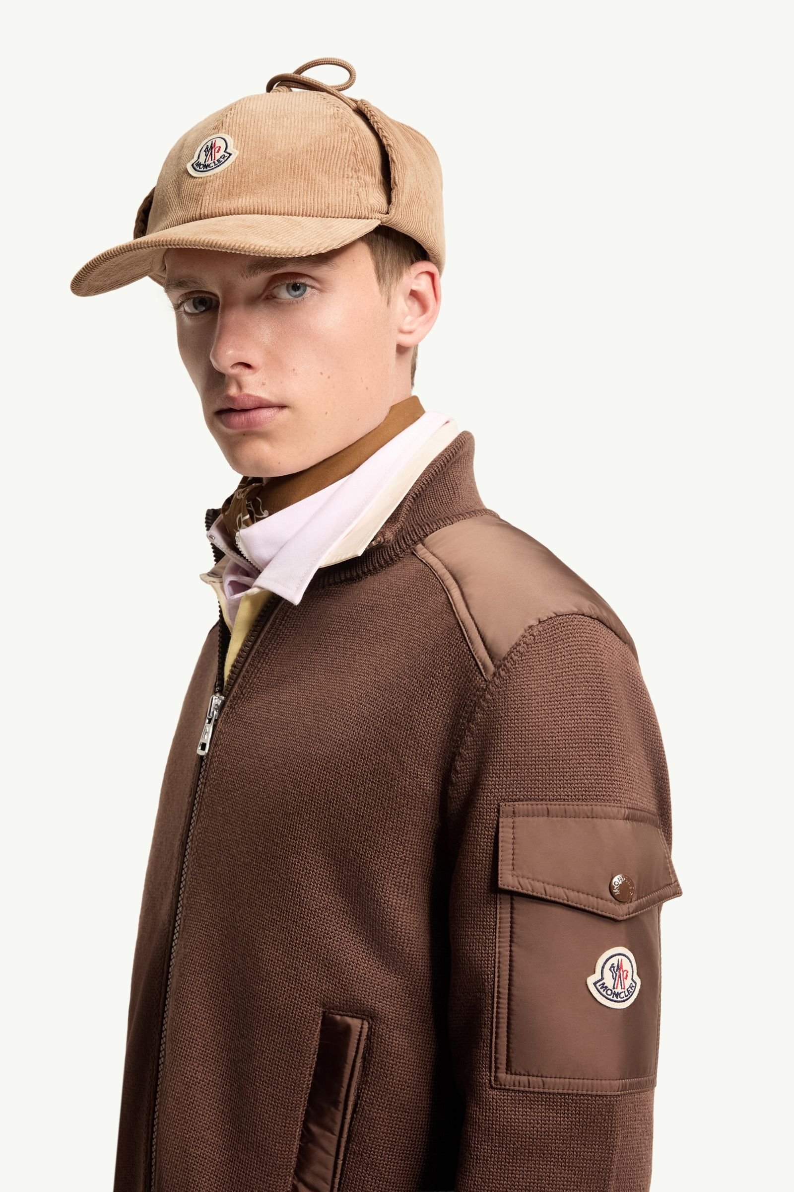 Alternative view of Padded Wool Zip-Up Cardigan