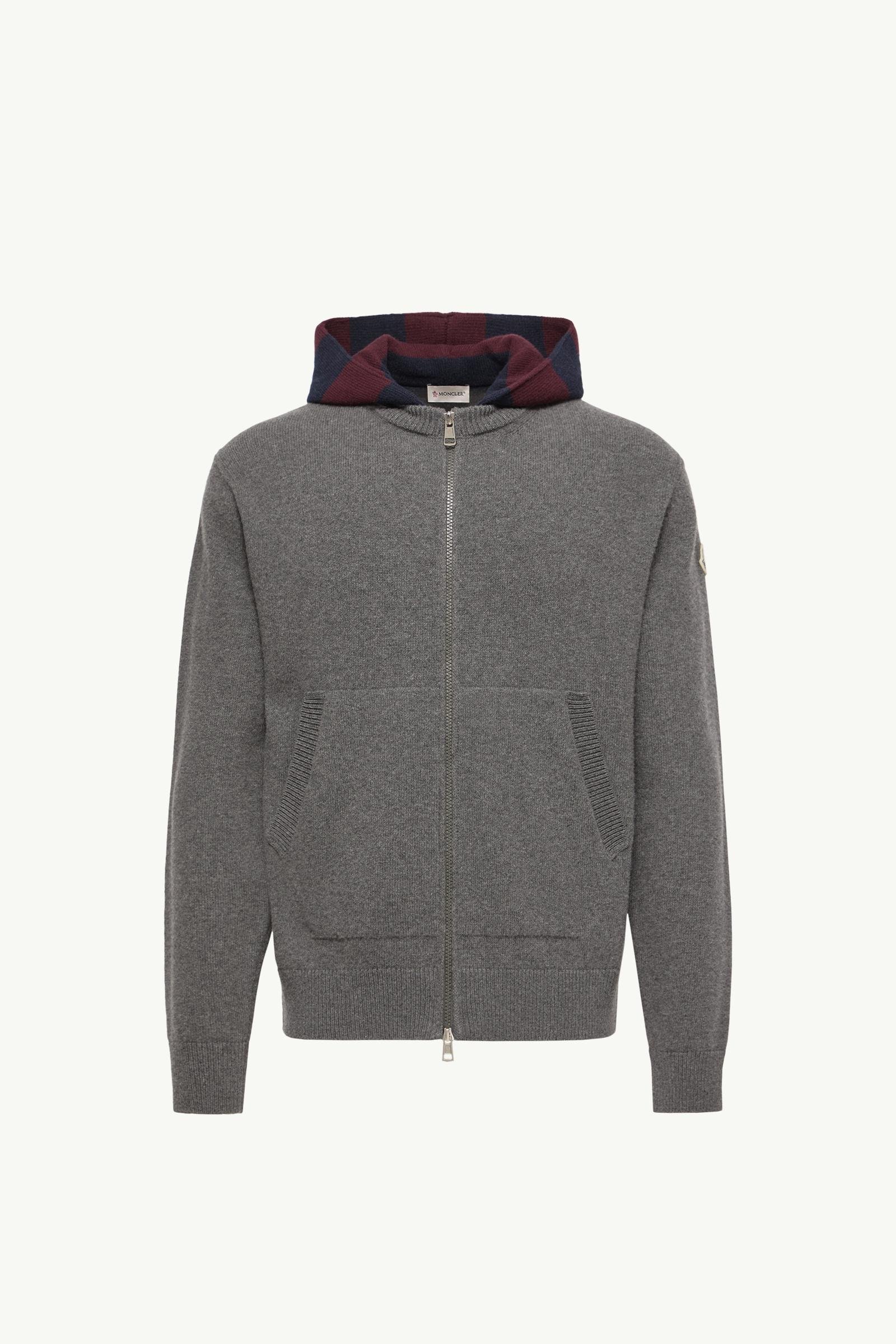 Striped Hood Wool & Cashmere Cardigan - 图片 3