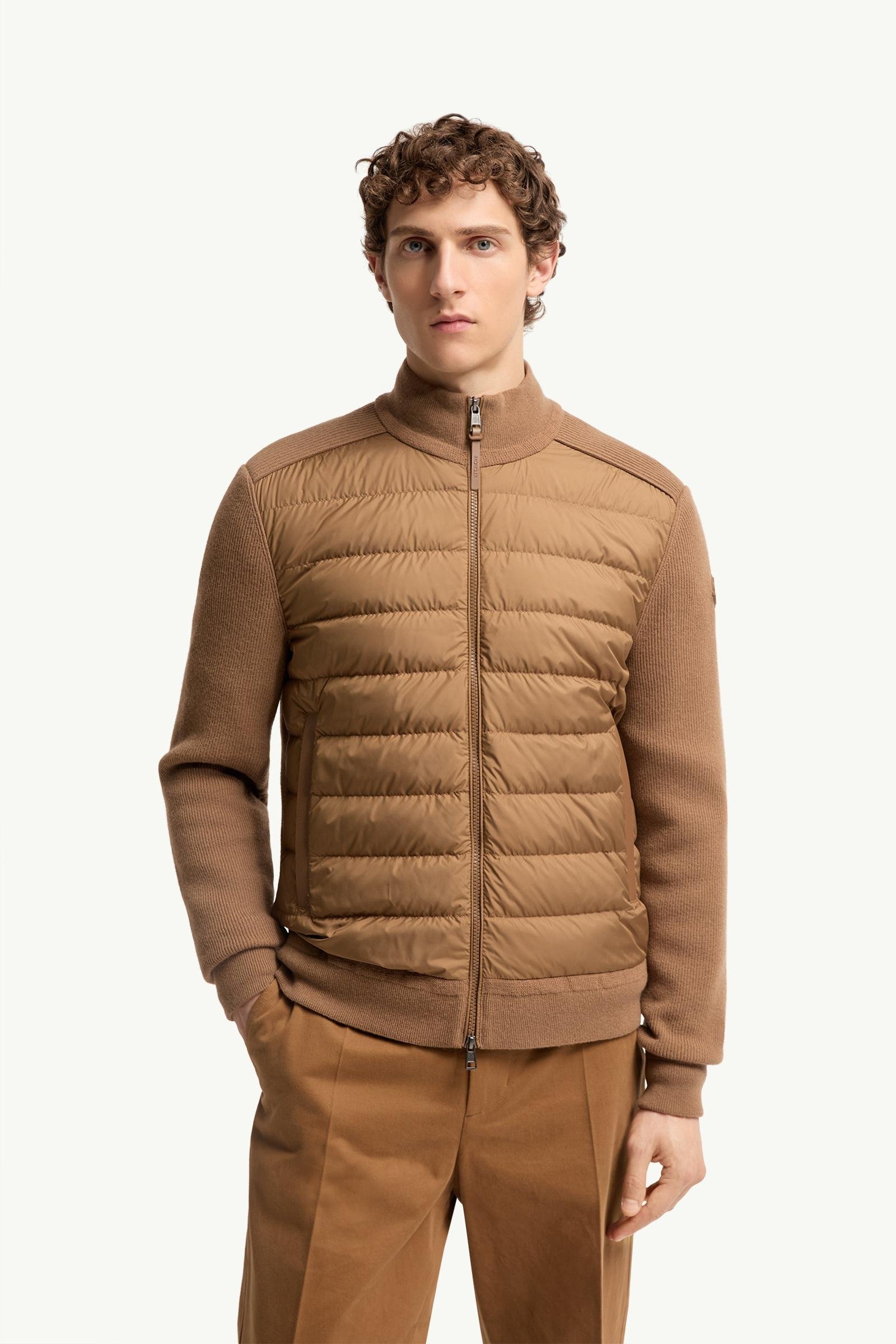 Wool & Cashmere Blend Padded Zip-Up Cardigan - 图片 4