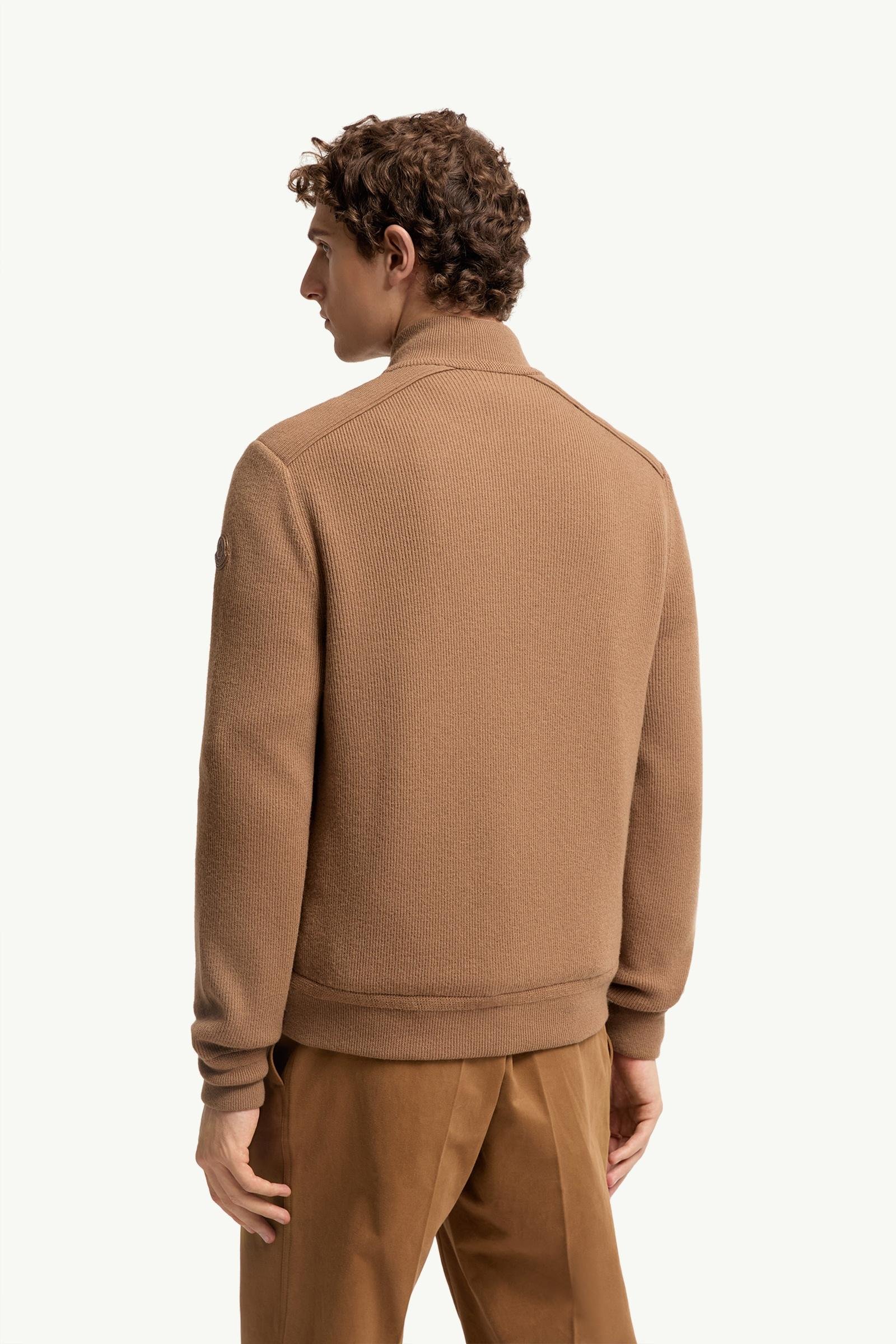 Wool & Cashmere Blend Padded Zip-Up Cardigan - 图片 5