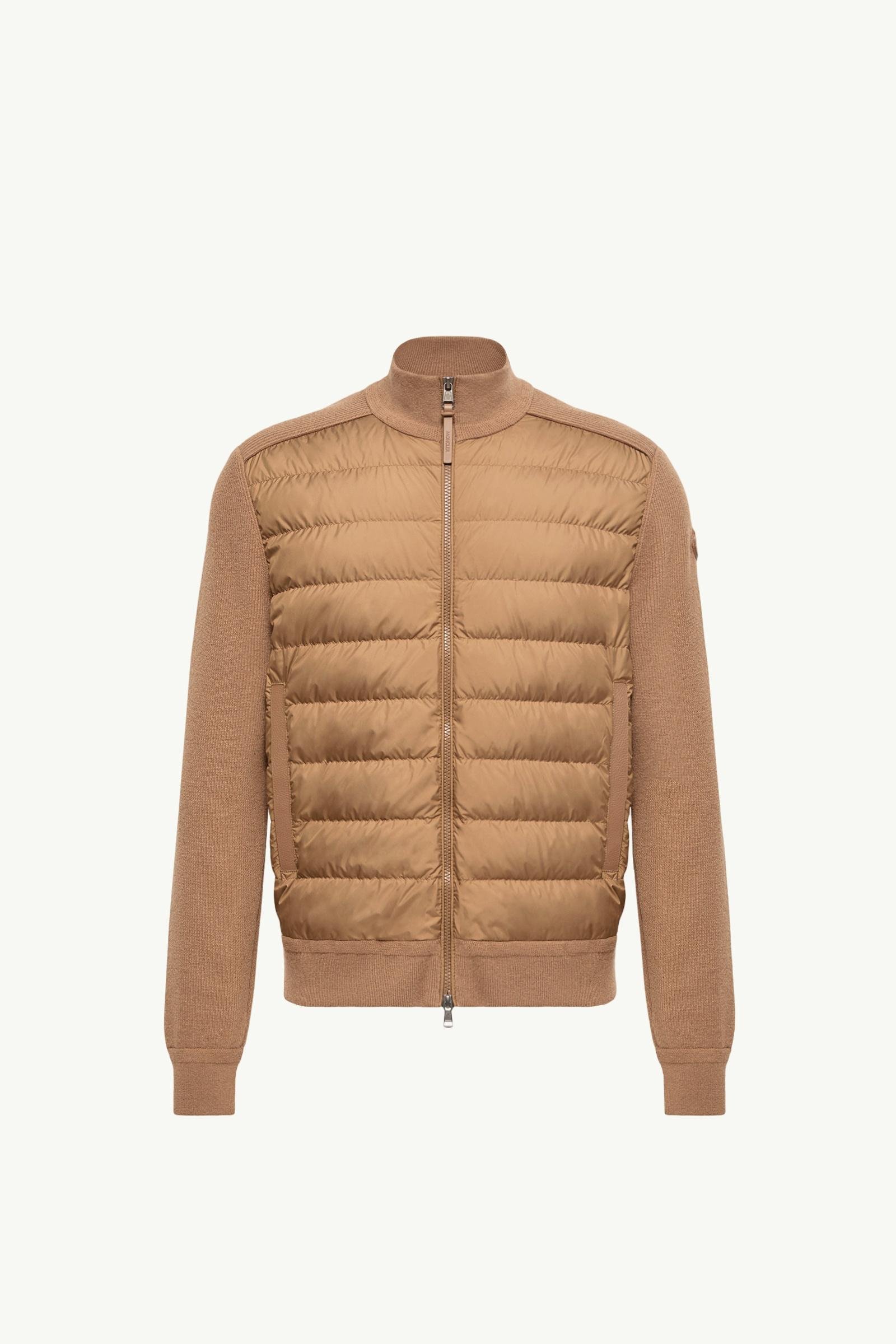 Wool & Cashmere Blend Padded Zip-Up Cardigan - 图片 3