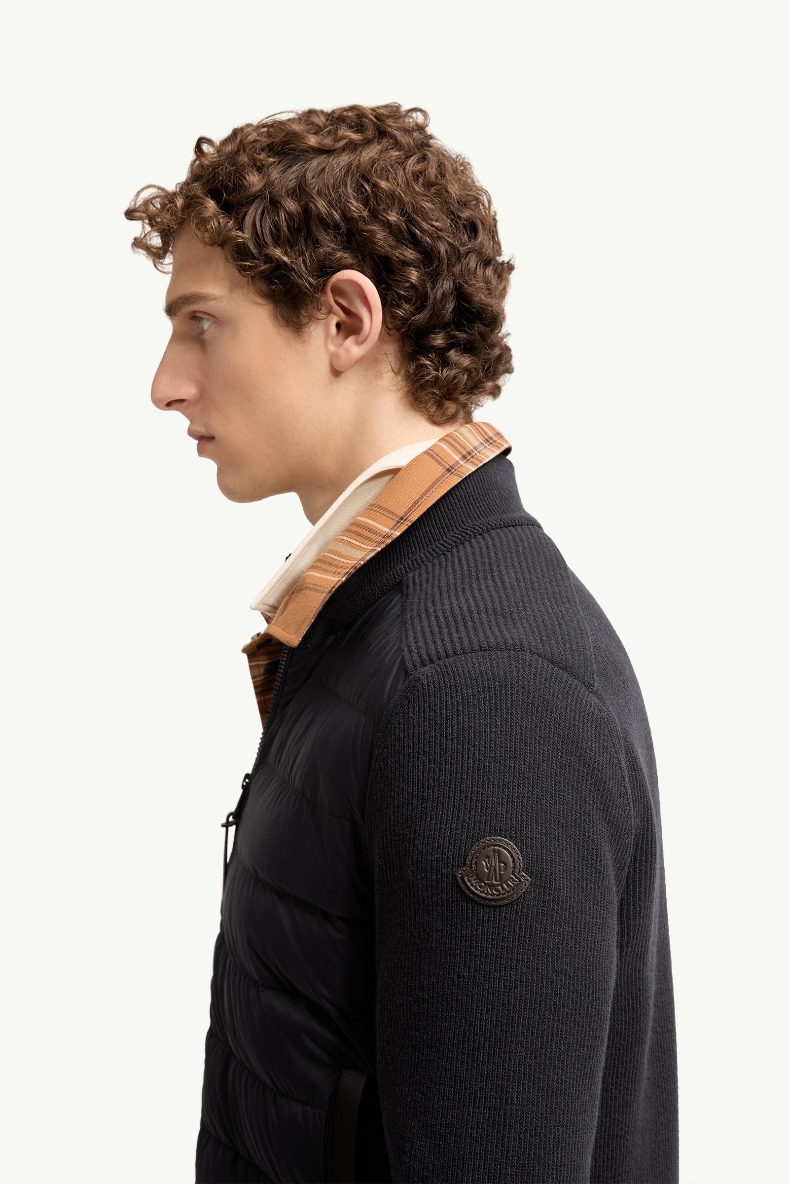 Alternative view of Wool & Cashmere Blend Padded Zip-Up Cardigan