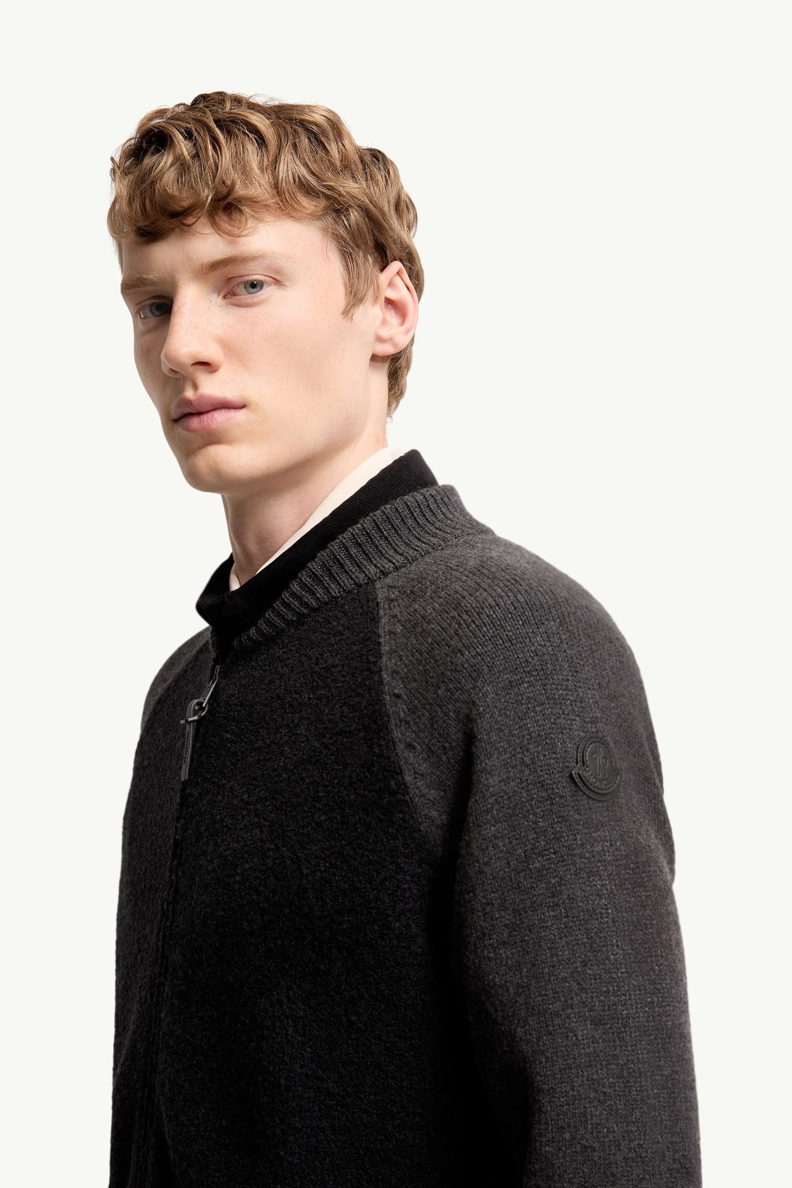 Alternative view of Bouclé Wool & Cashmere Blend Zip Cardigan