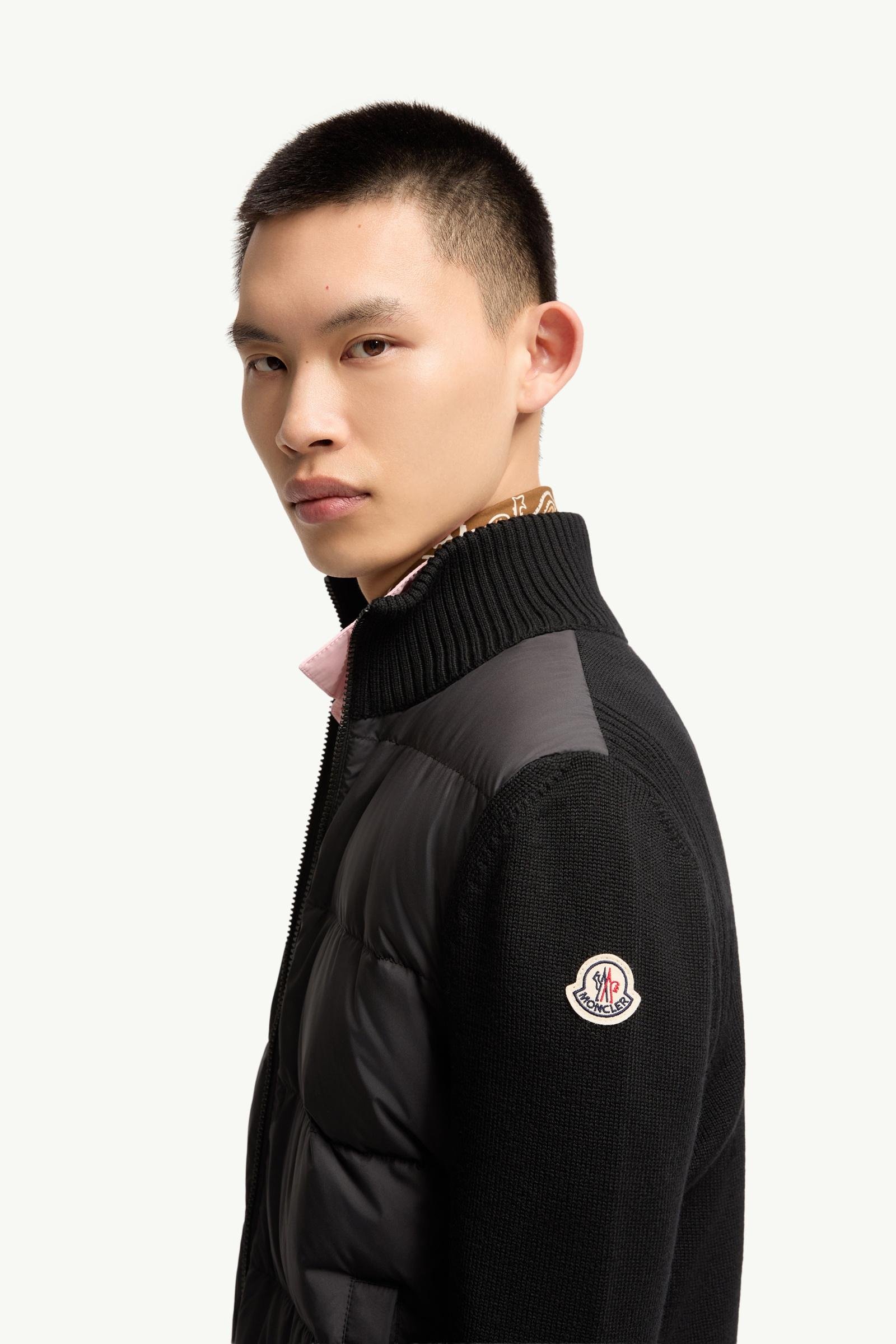 Alternative view of Padded Wool Zip-Up Cardigan