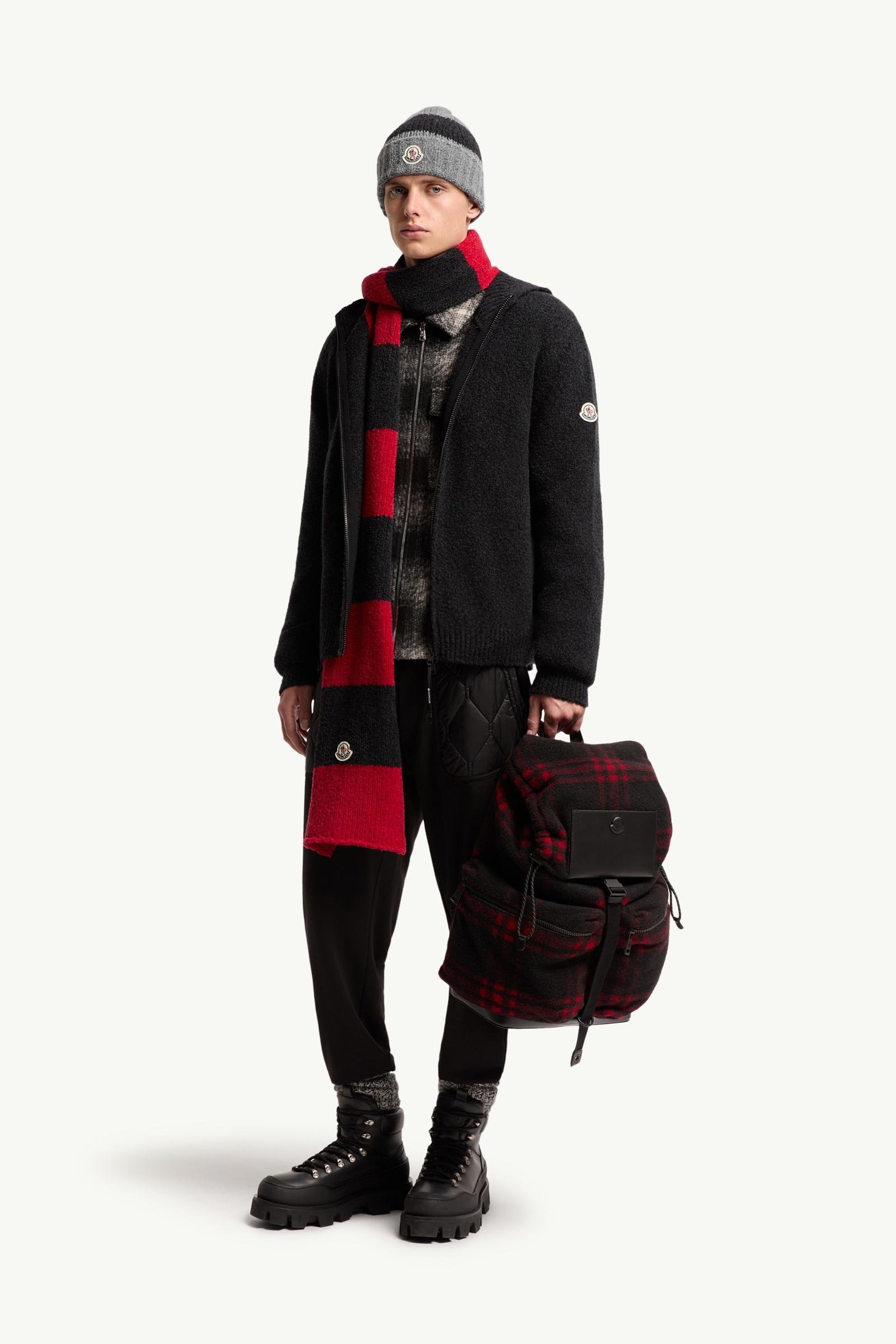 Bouclé Wool Blend Zip-up Hoodie