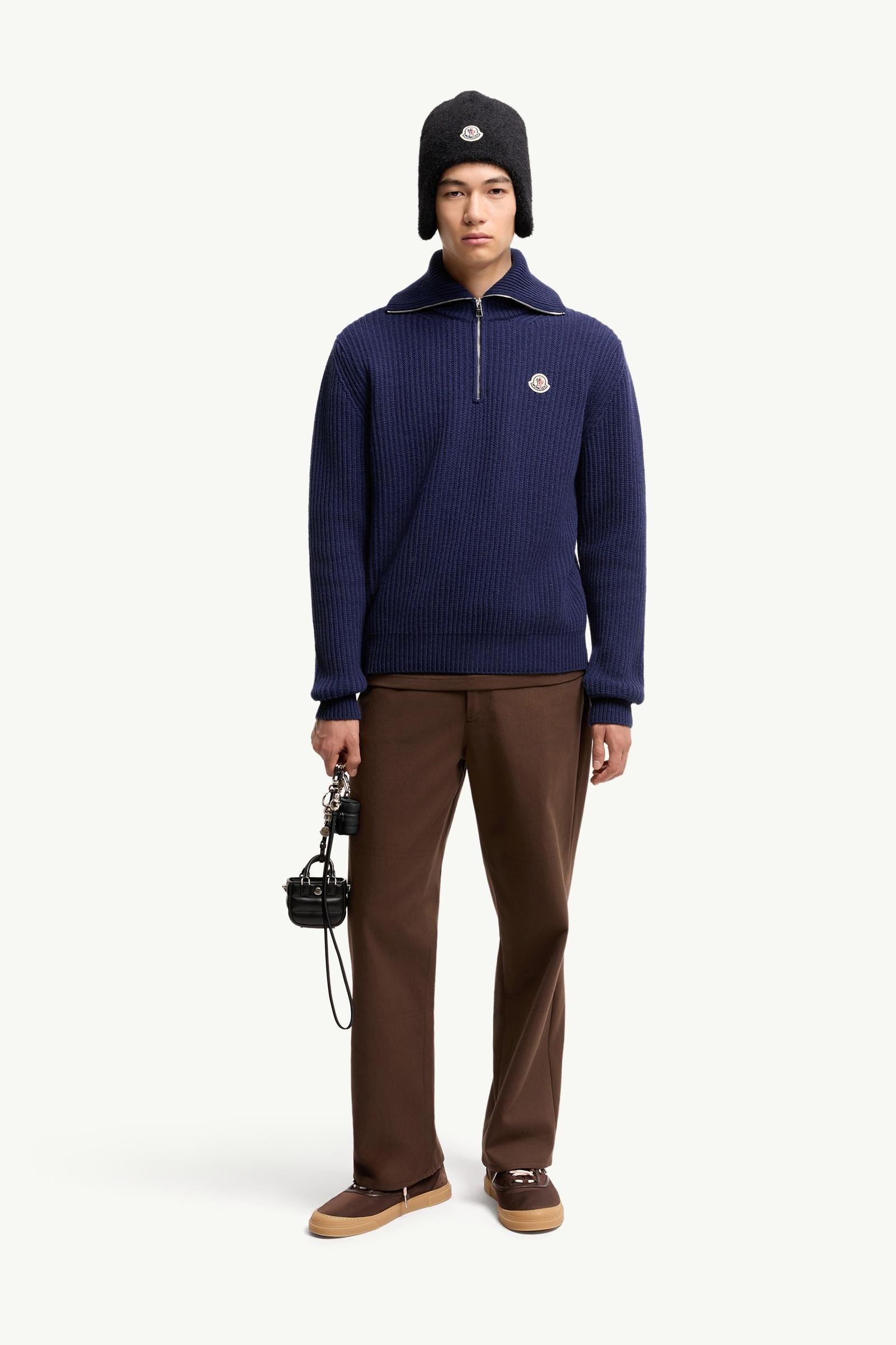 Logo Rib Wool Turtleneck
