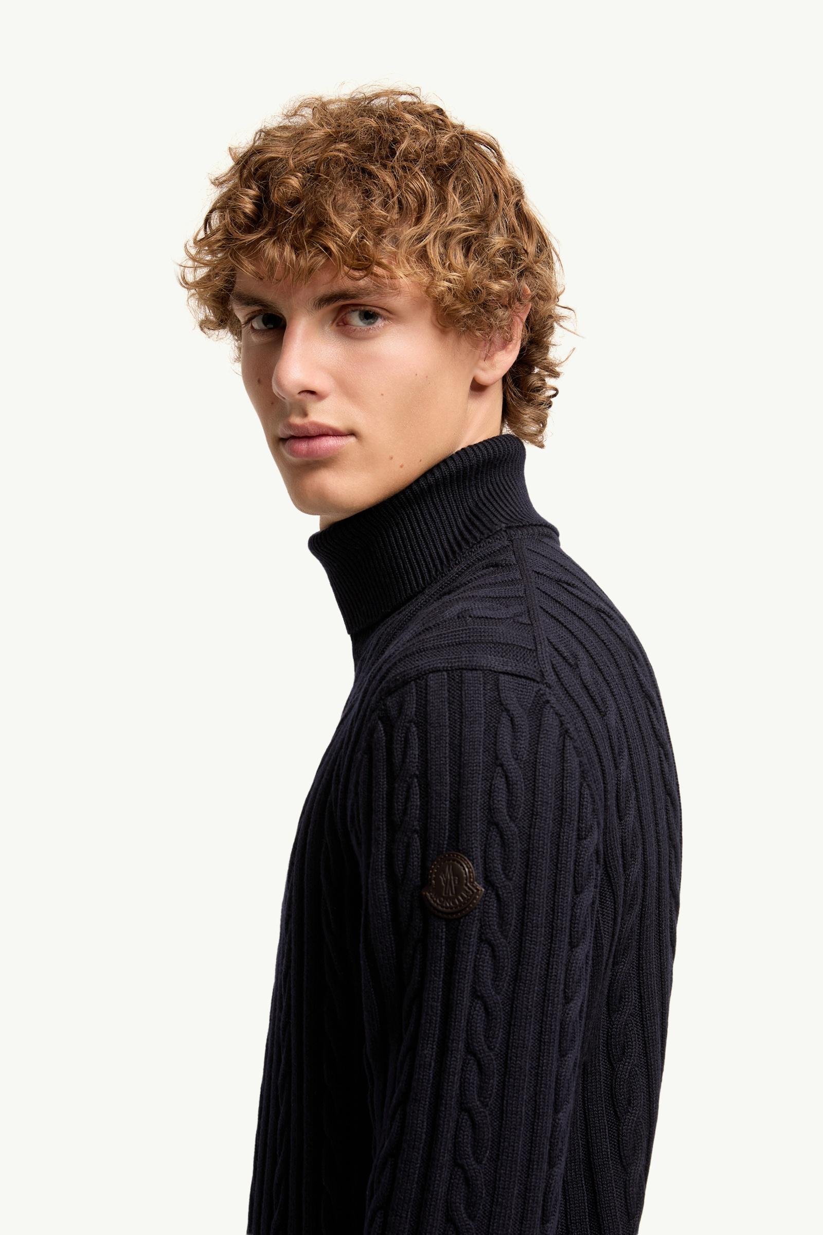 Alternative view of Leather Logo Wool Jumper