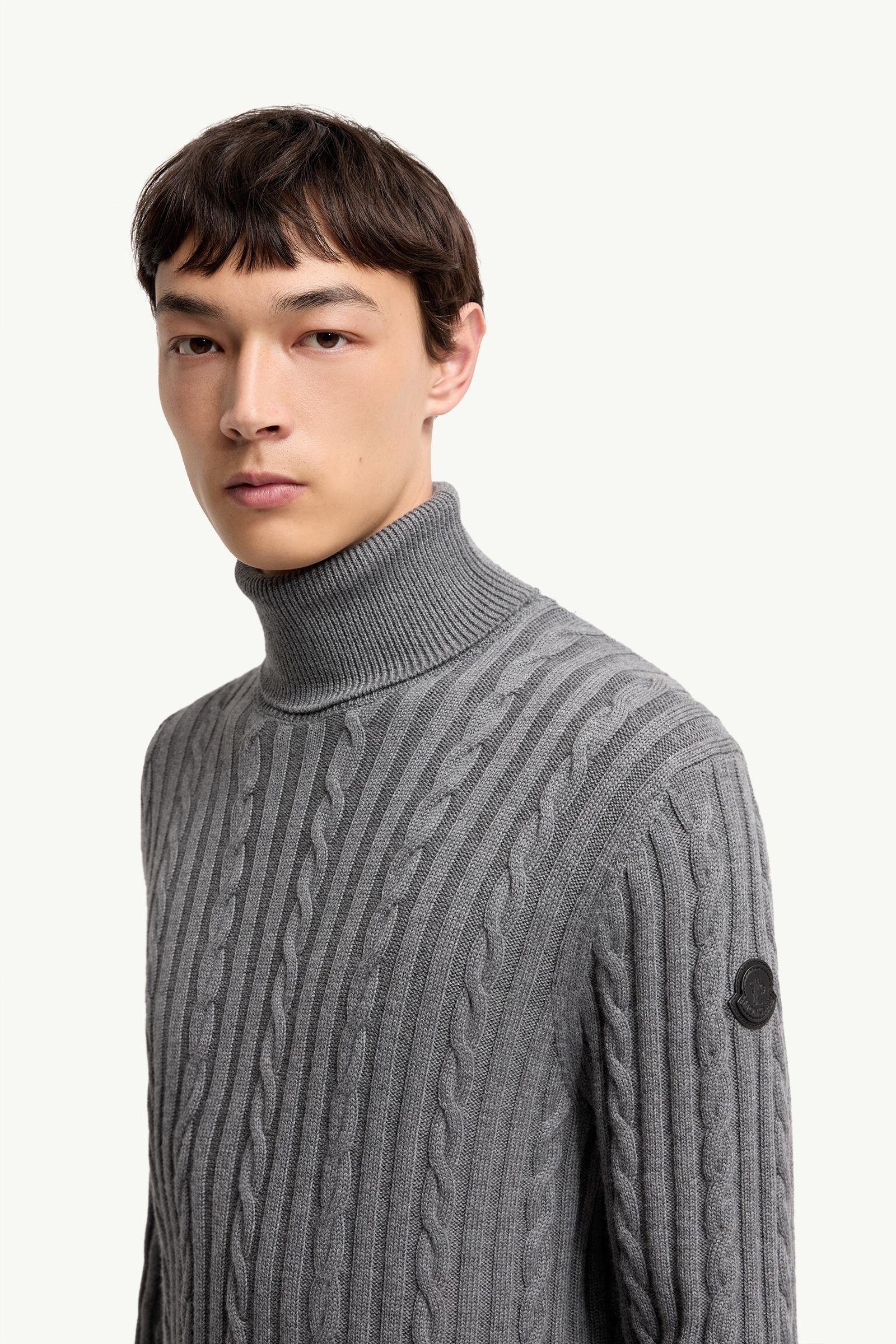 Alternative view of Leather Logo Wool Jumper