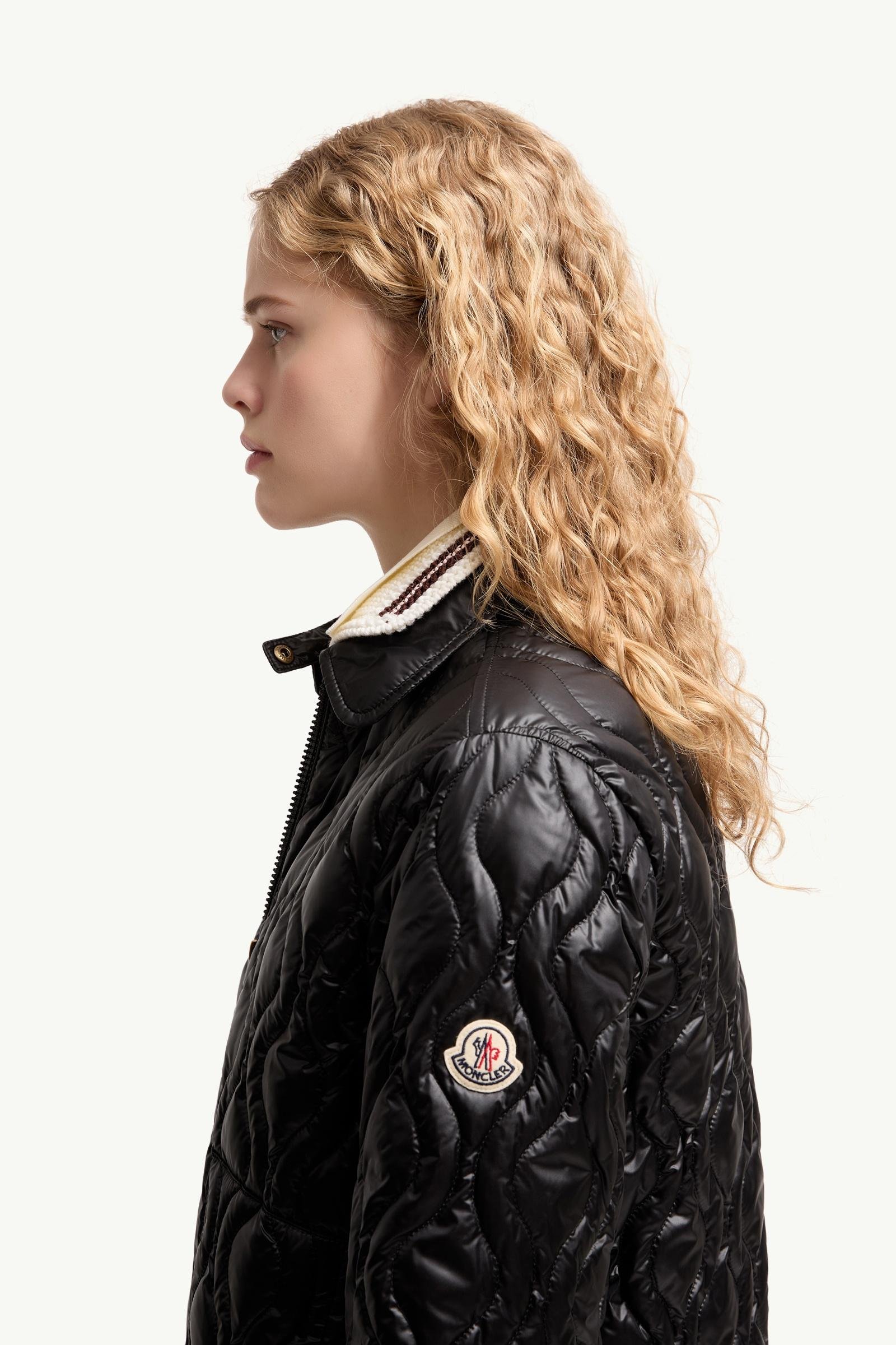 Alternative view of Balette Geometric Quilted Mid-Length Down Jacket