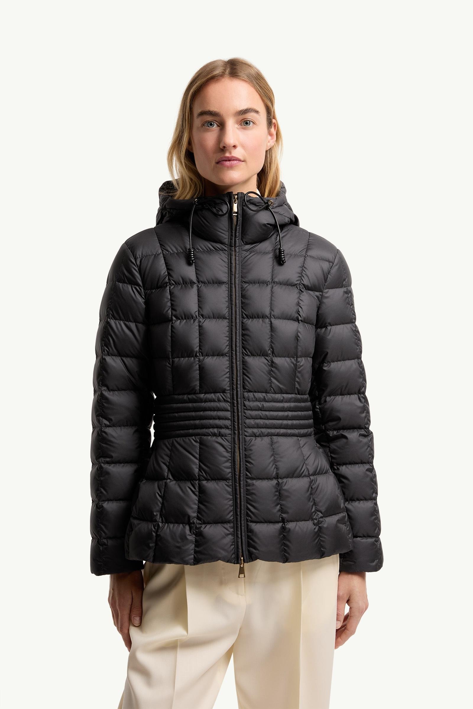 Engoulevent Square Quilted Hooded Short Down Jacket - 图片 4