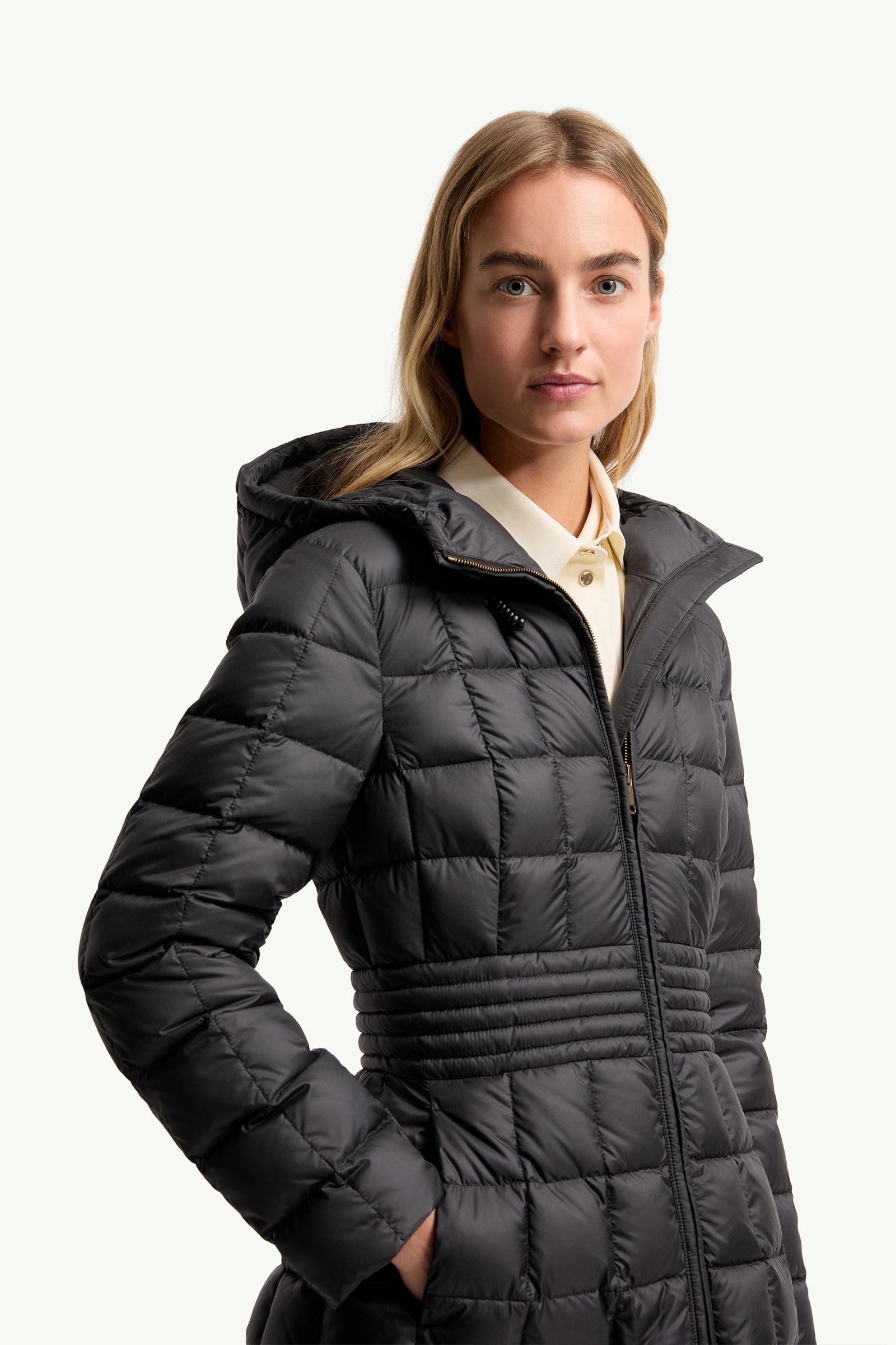Engoulevent Square Quilted Hooded Short Down Jacket - 图片 6