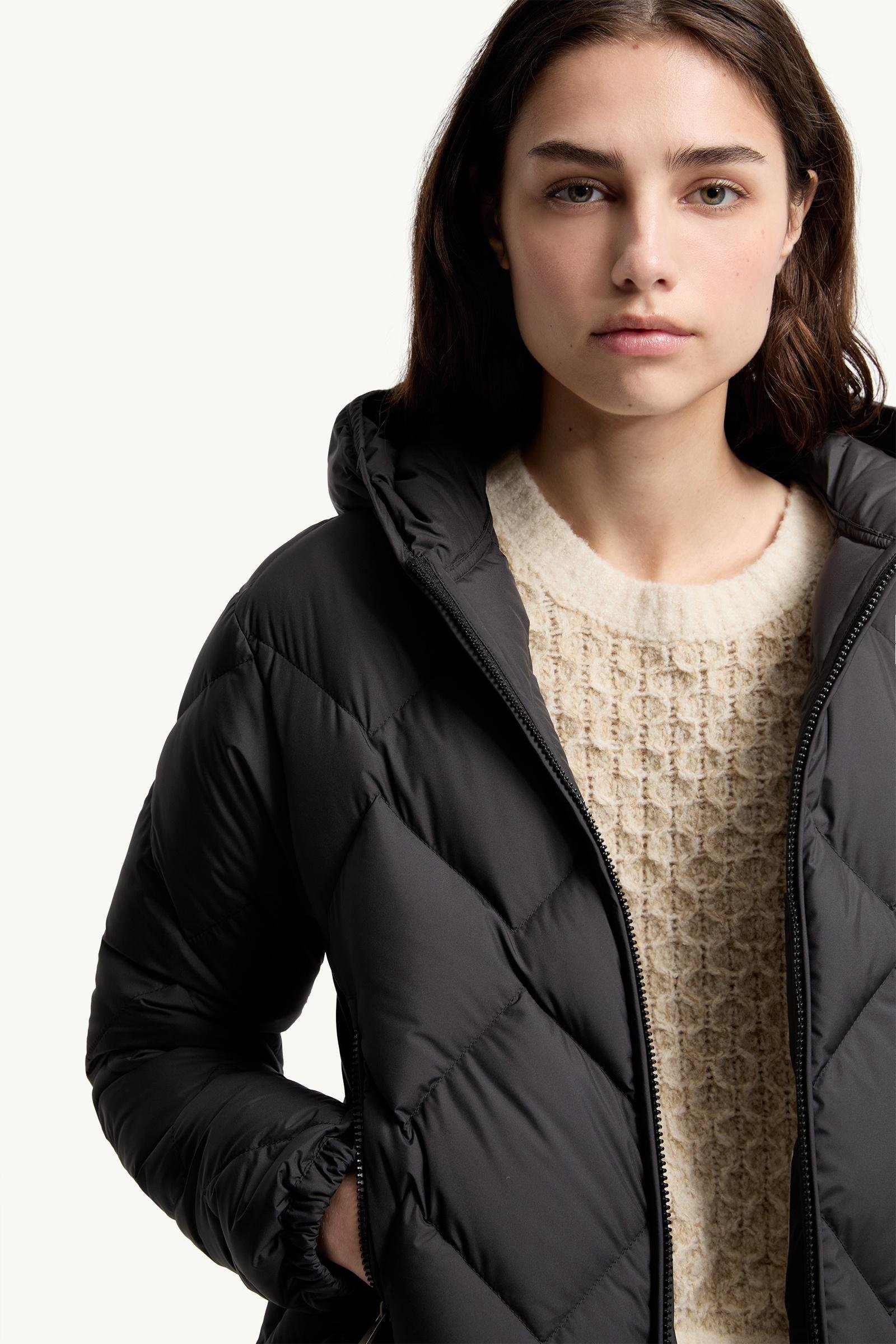 Arvouinne Hooded Triangle-Quilted Short Down Jacket - 图片 6