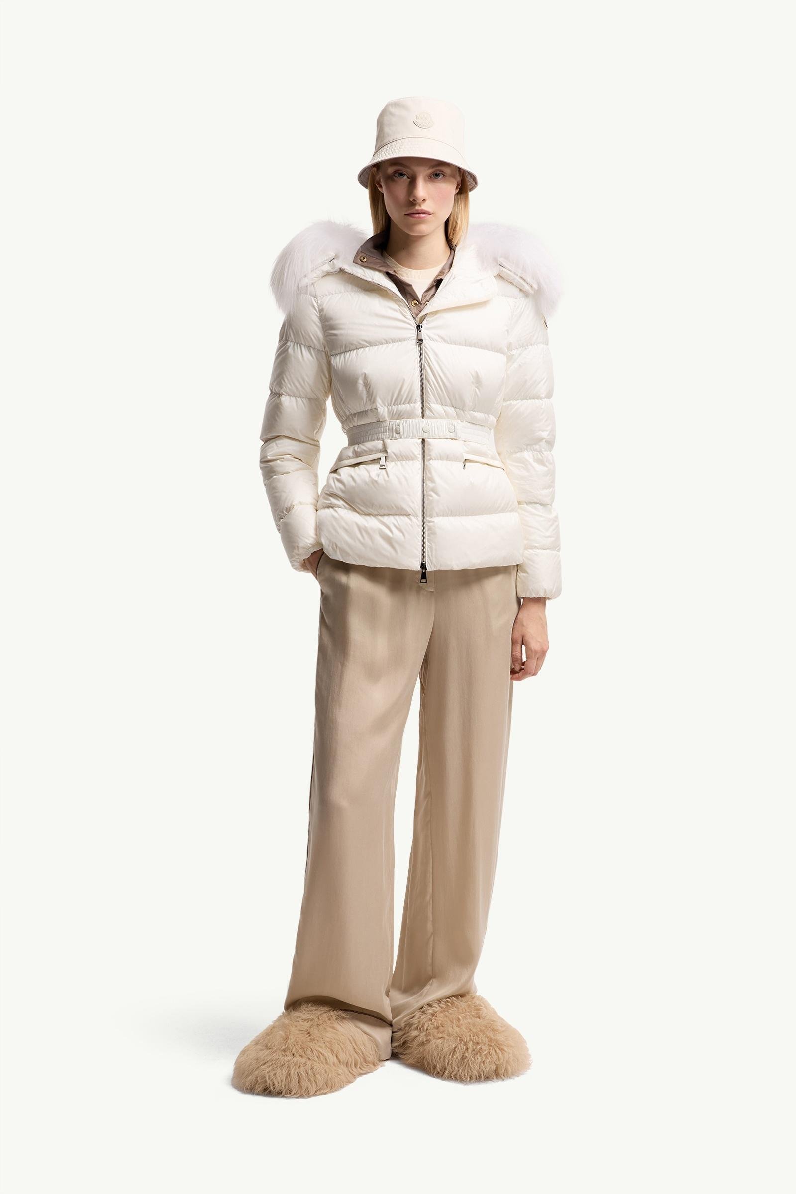Boed Hooded Shearling-Trimmed Short Down Jacket