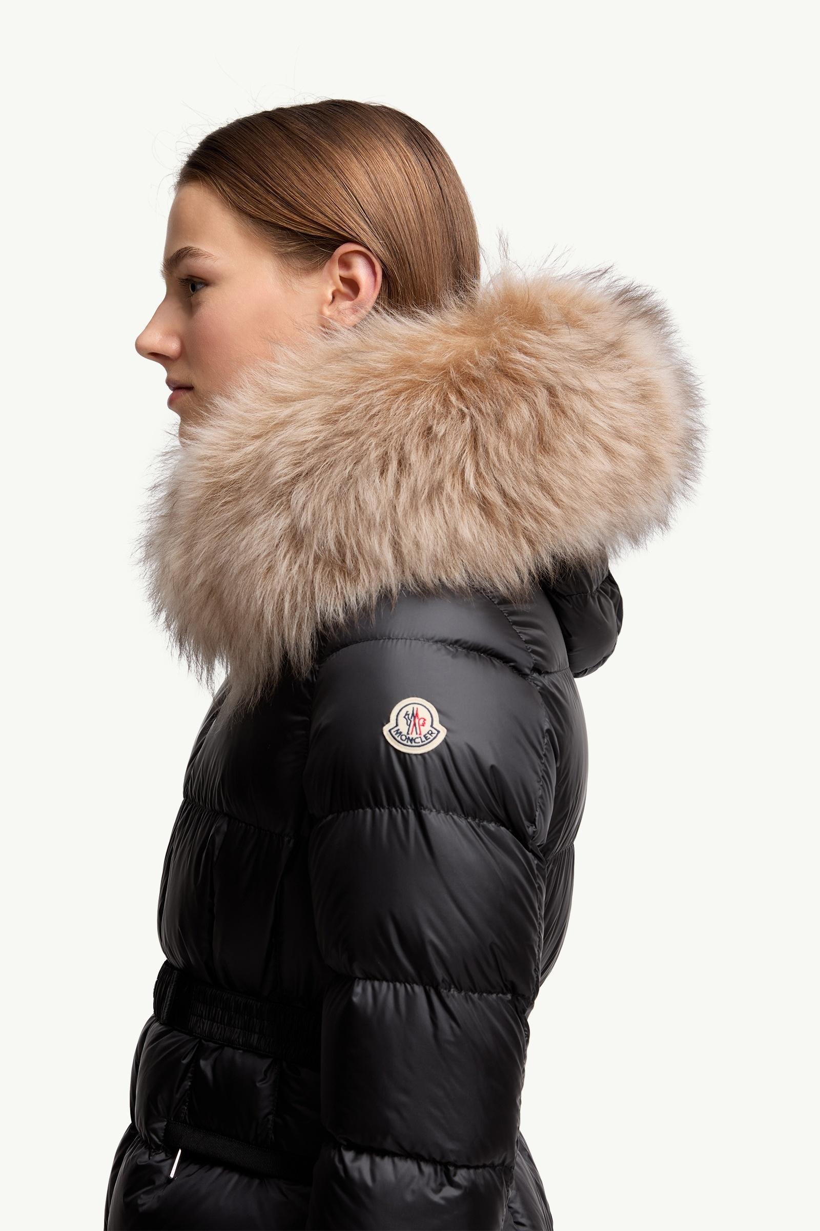 Alternative view of Boed Hooded Shearling-Trimmed Short Down Jacket