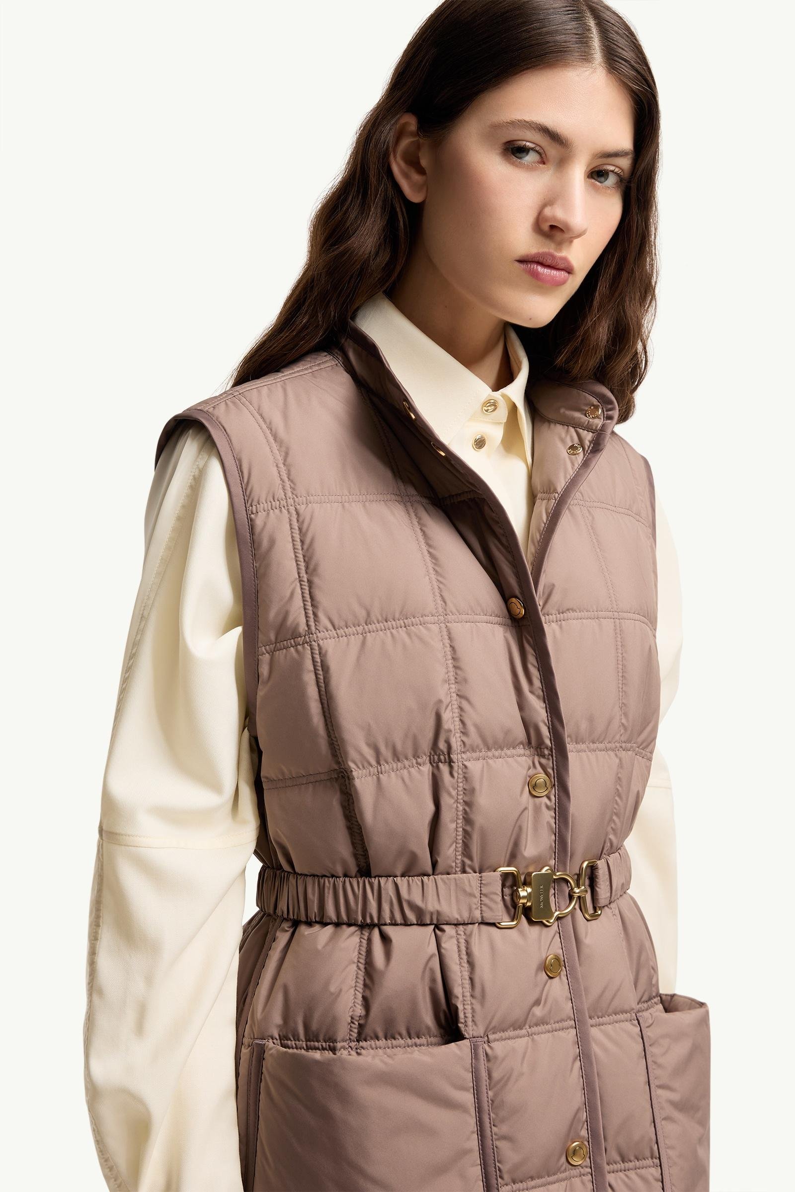 Cygnette Square Quilted Long Down Gilet - 图片 7