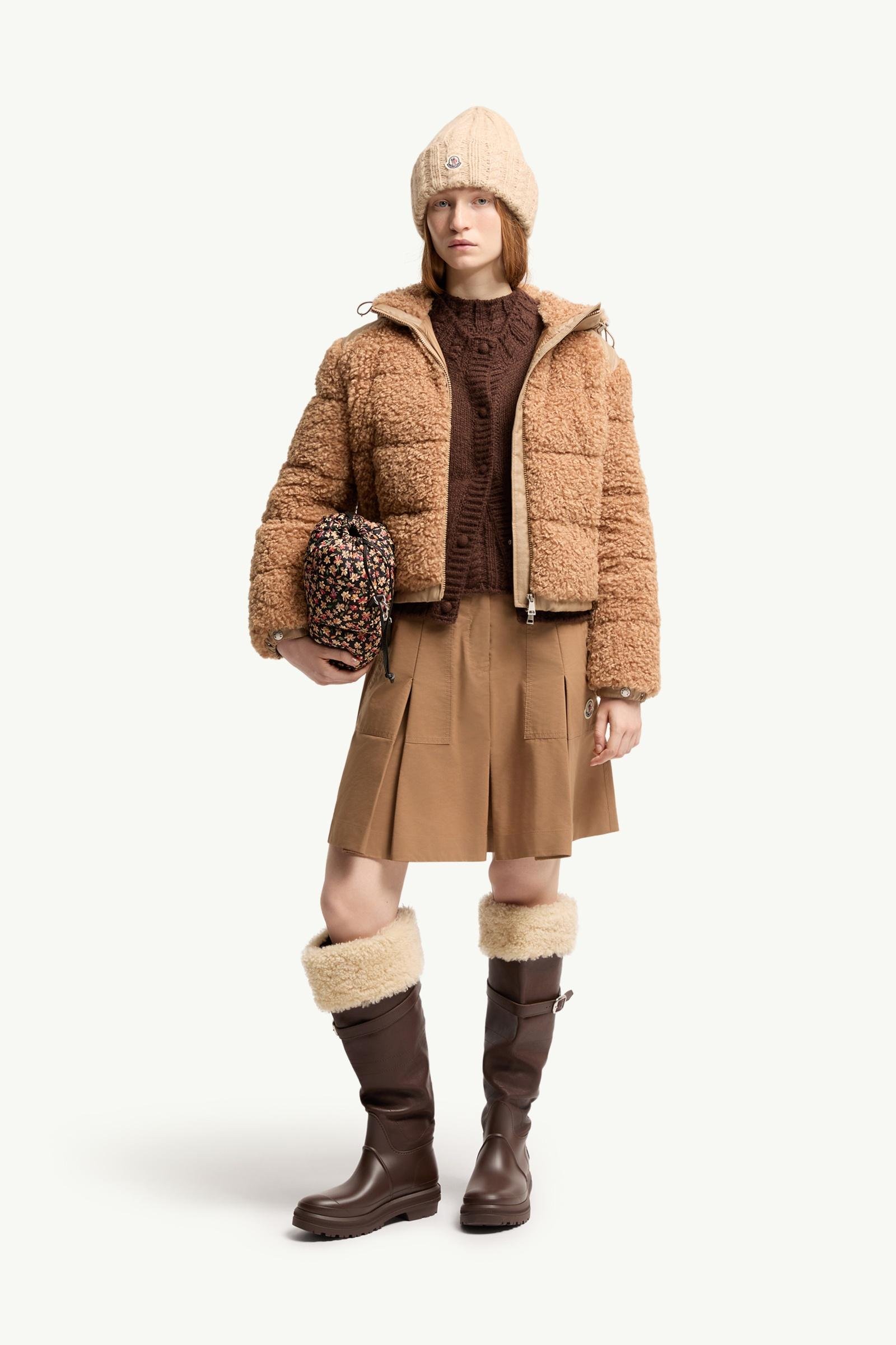 Alpestre Hooded Teddy Short Down Jacket